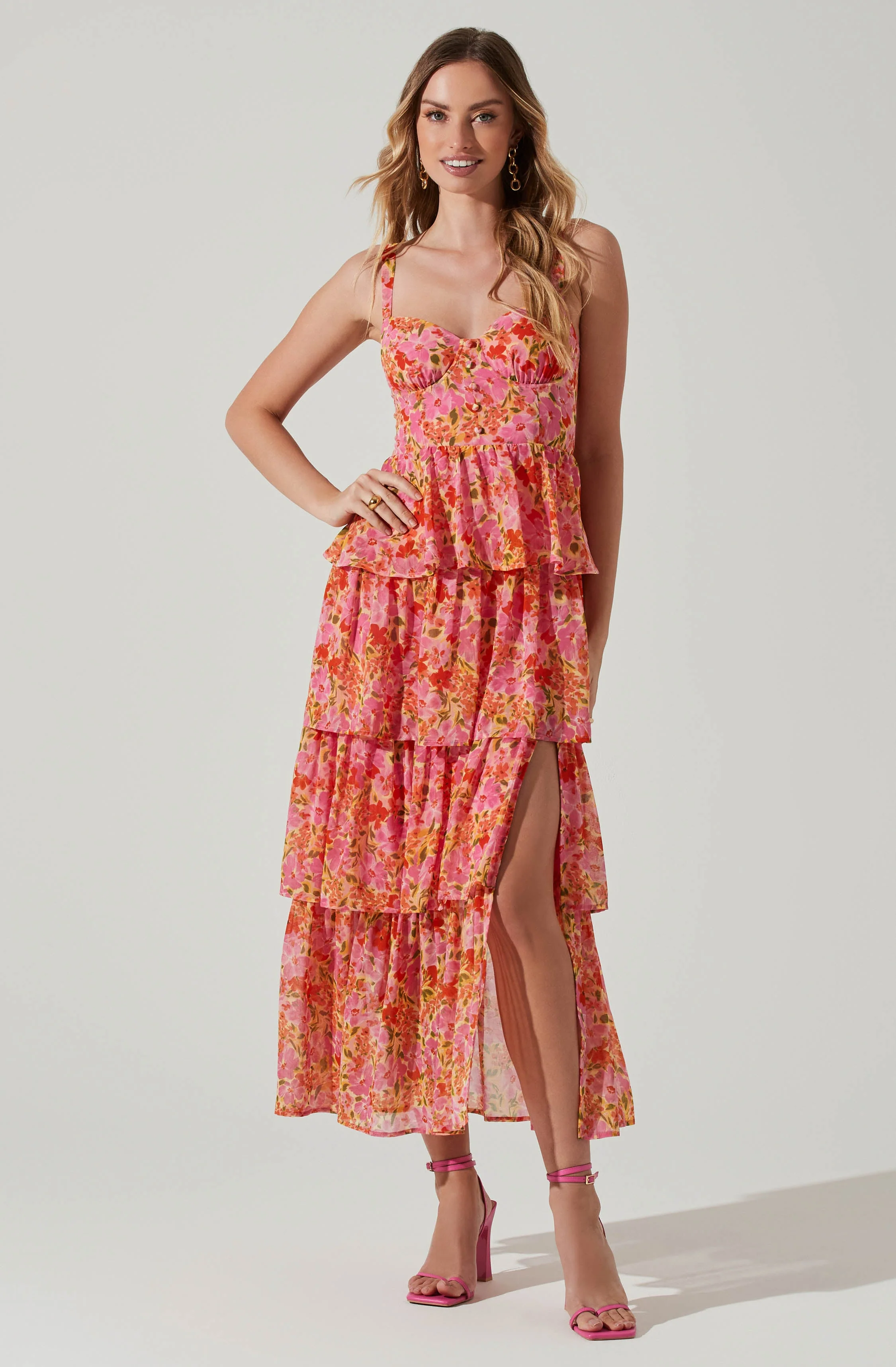 Midsummer Floral Tiered Maxi Dress - Image 15