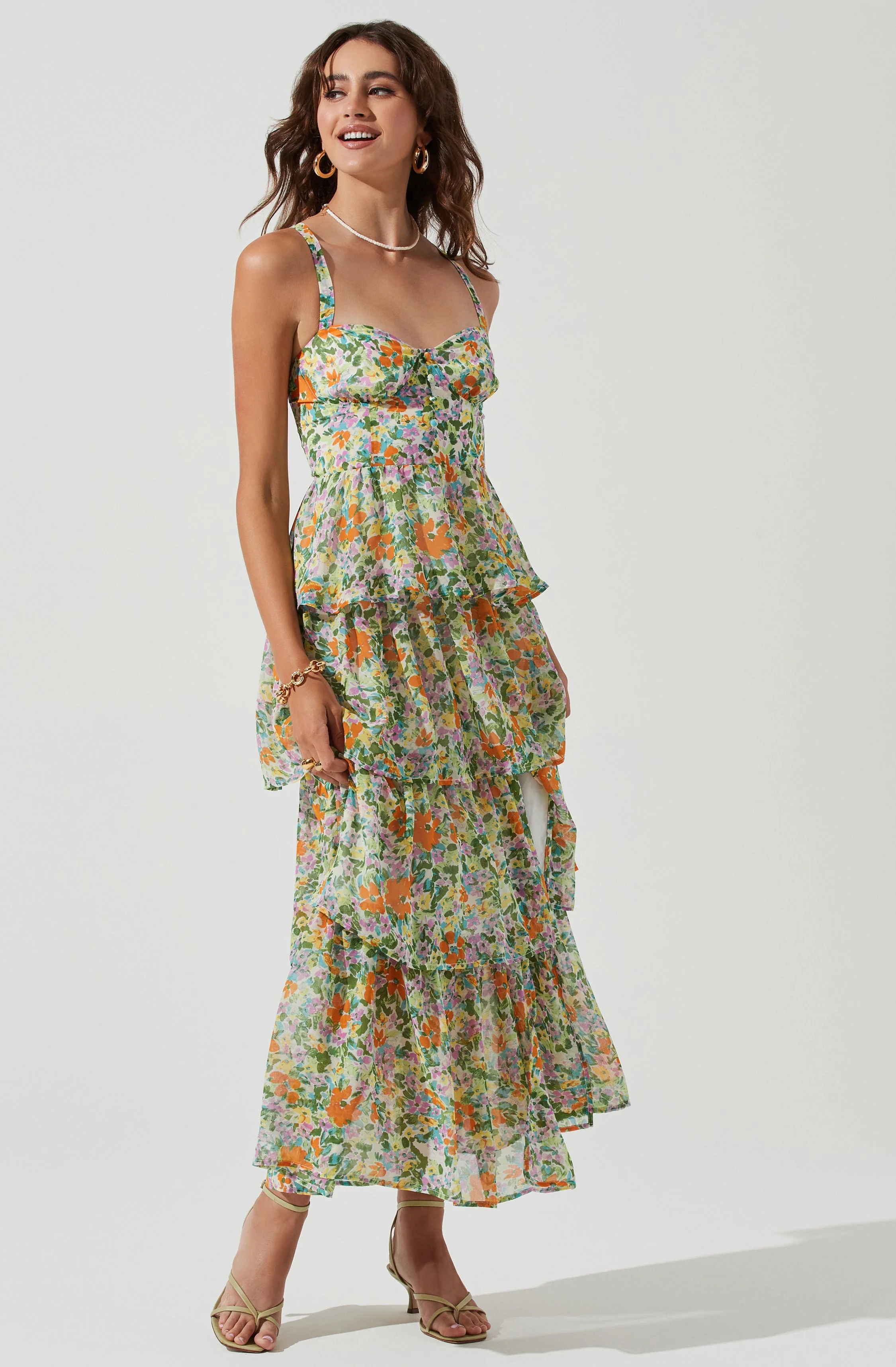 Midsummer Floral Tiered Maxi Dress - Image 21