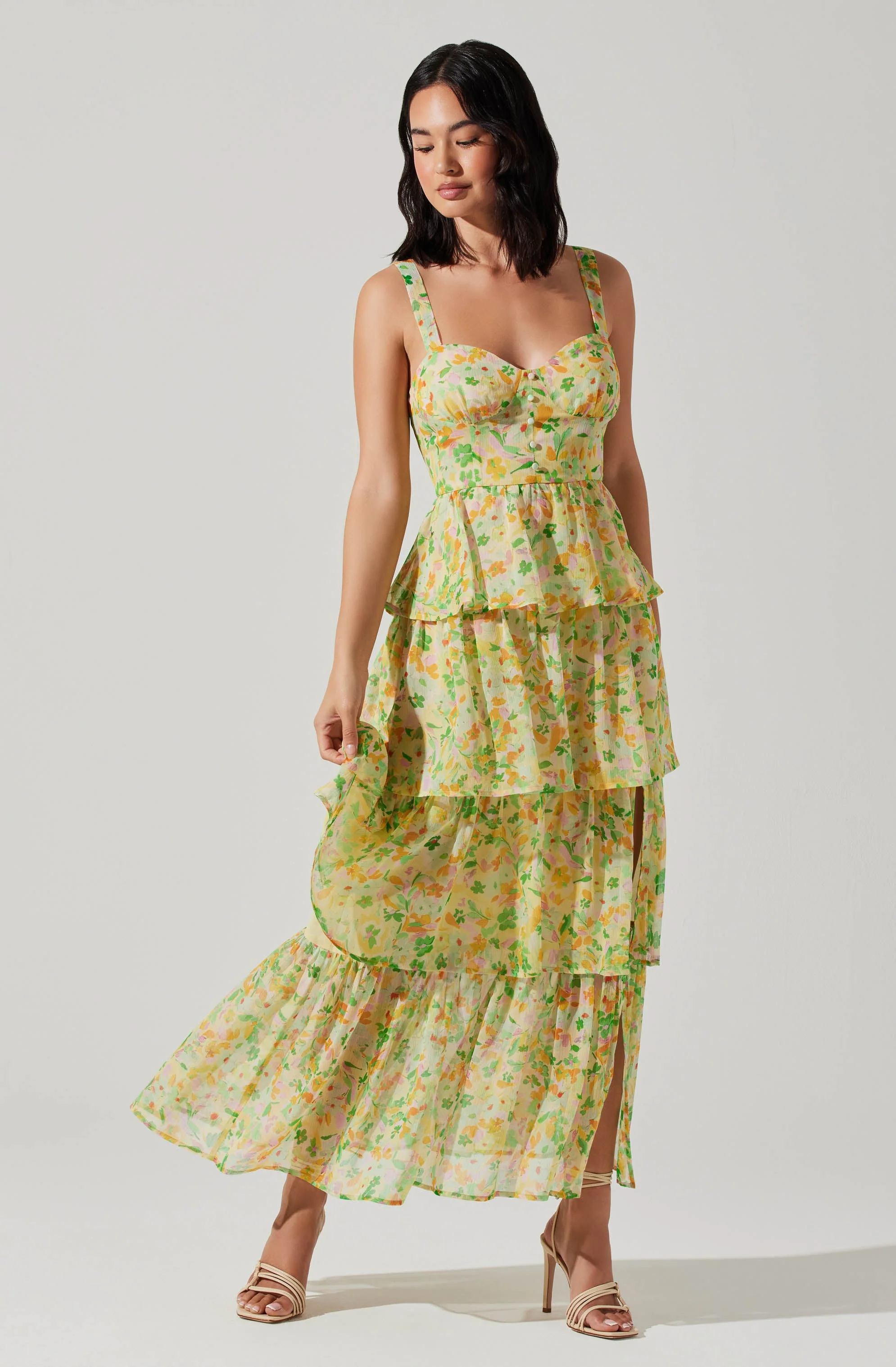 Midsummer Floral Tiered Maxi Dress - Image 3