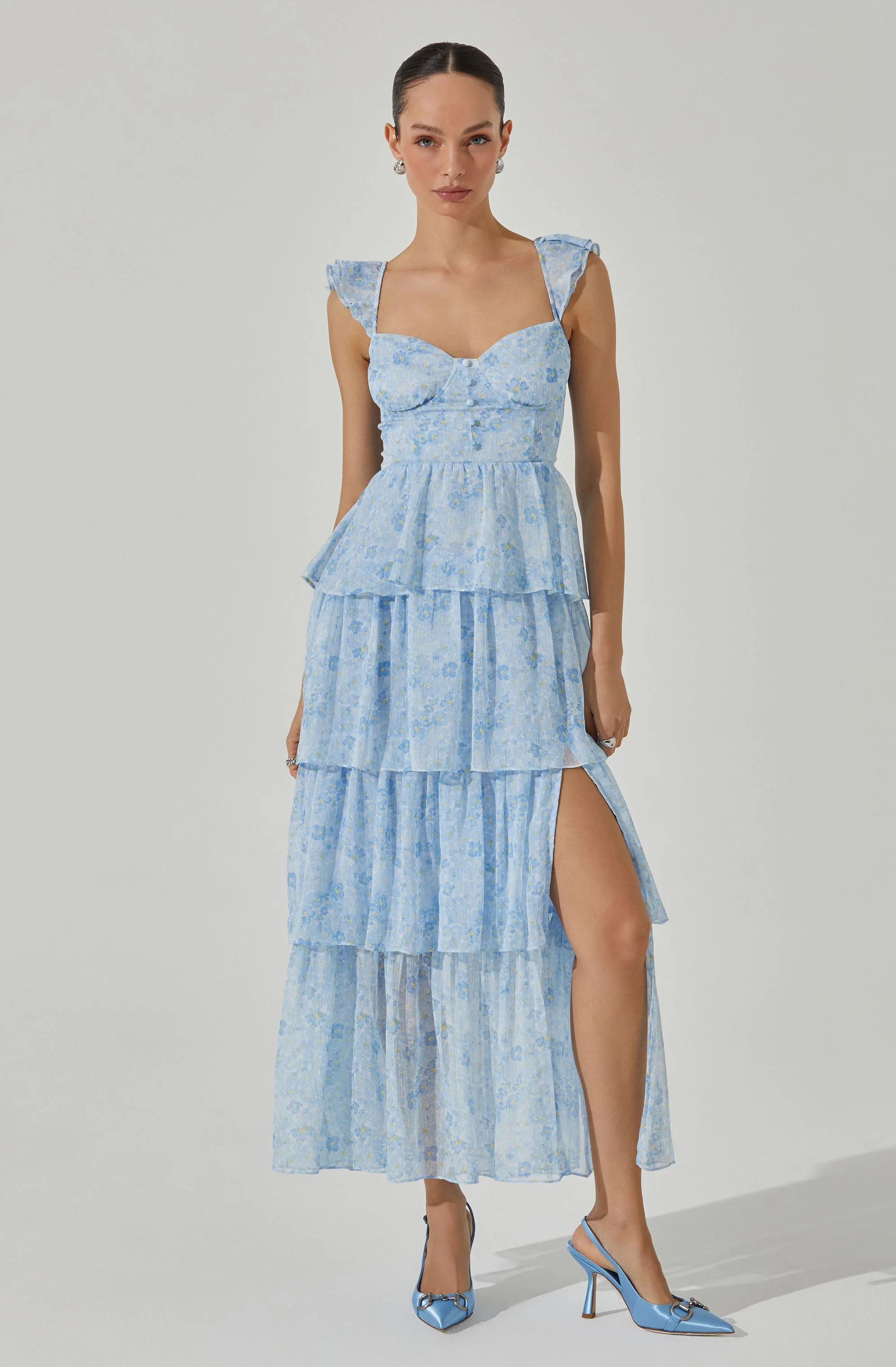 Midsummer Floral Tiered Maxi Dress - Image 7