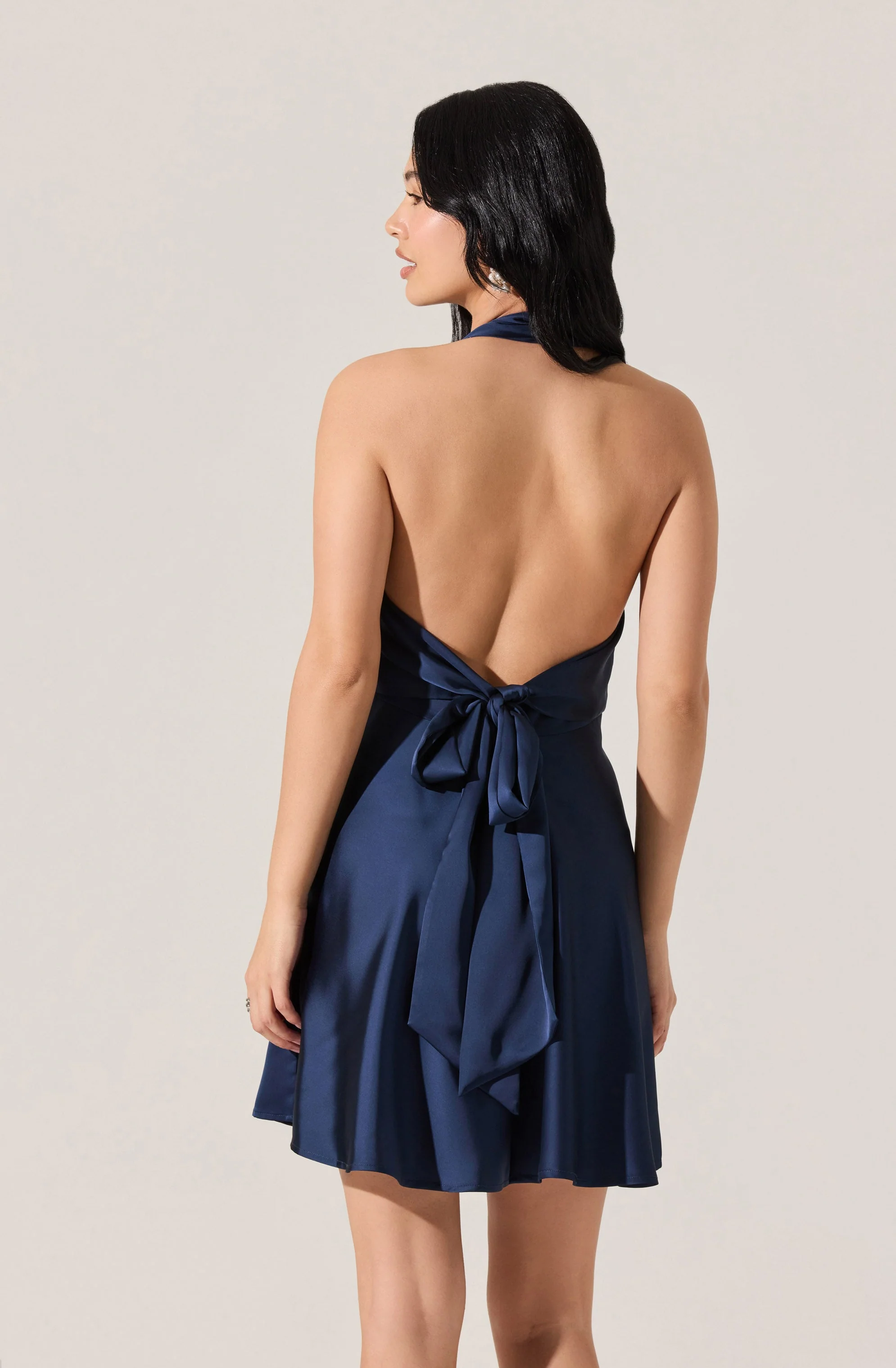 Mielle Satin Halter Mini Dress - Image 8