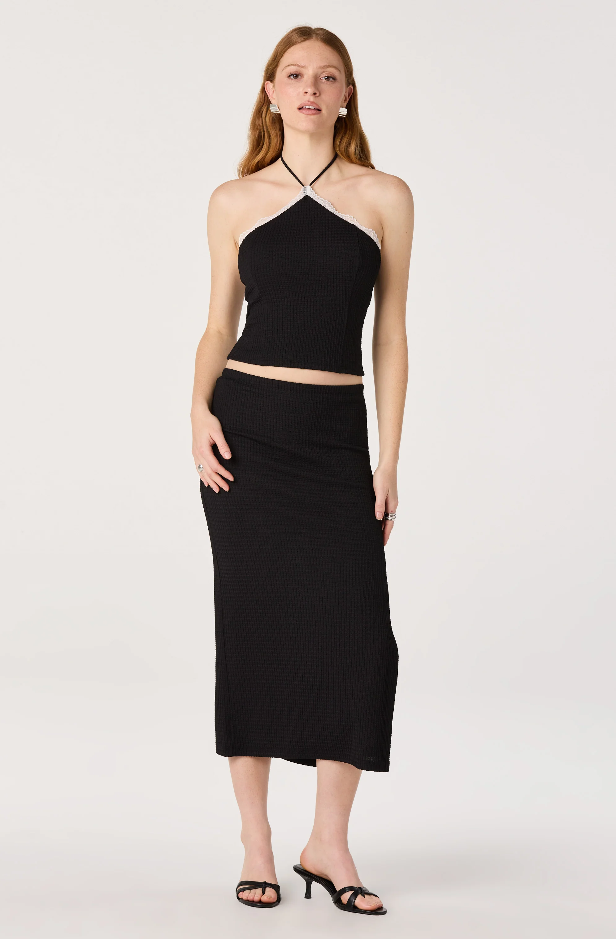 Milana Lace Trim Halter Top - Image 2
