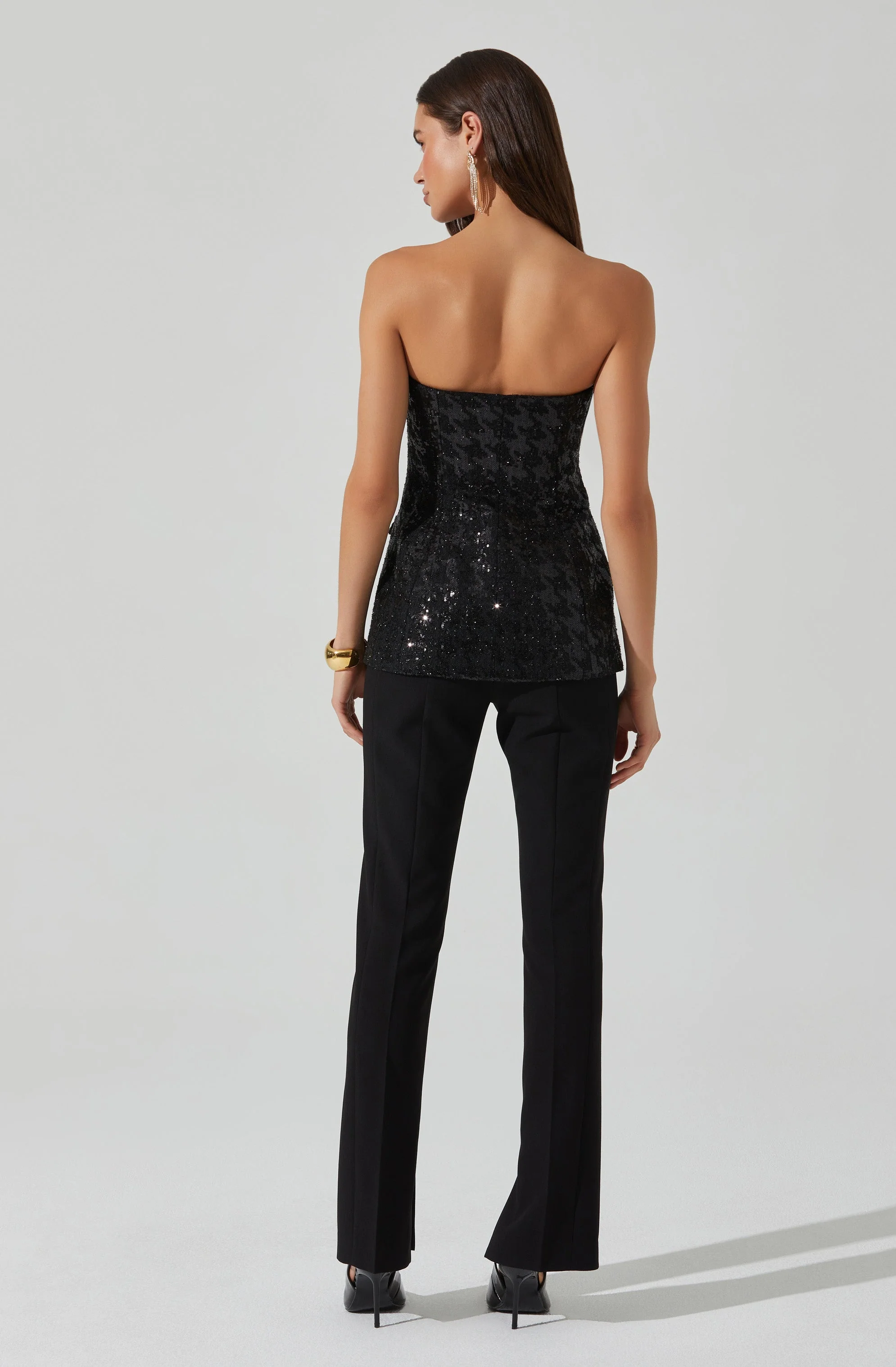 Milani Tweed Houndstooth Sequin Top - Image 4