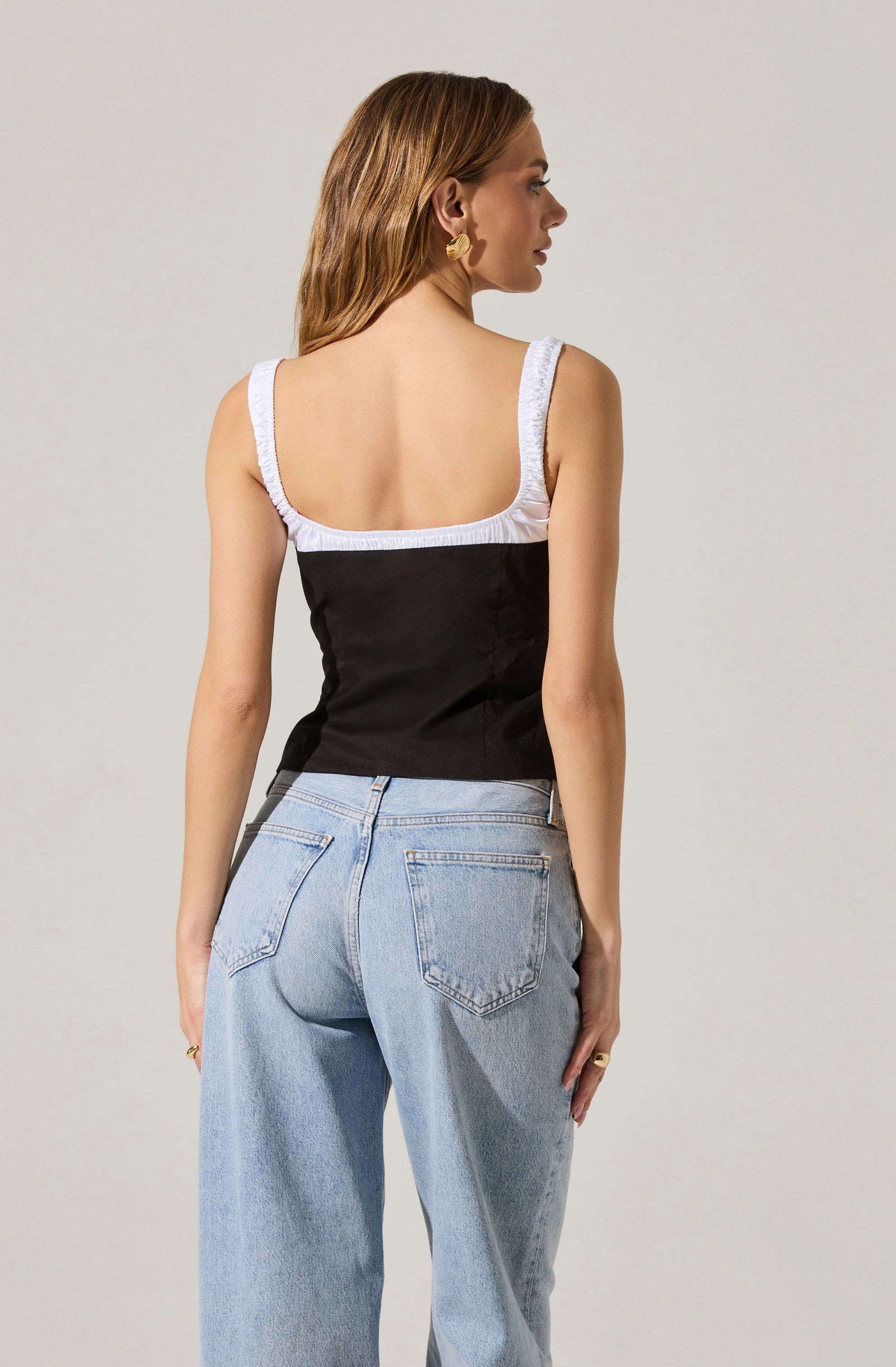 Contrast Milkmaid Top - Image 3