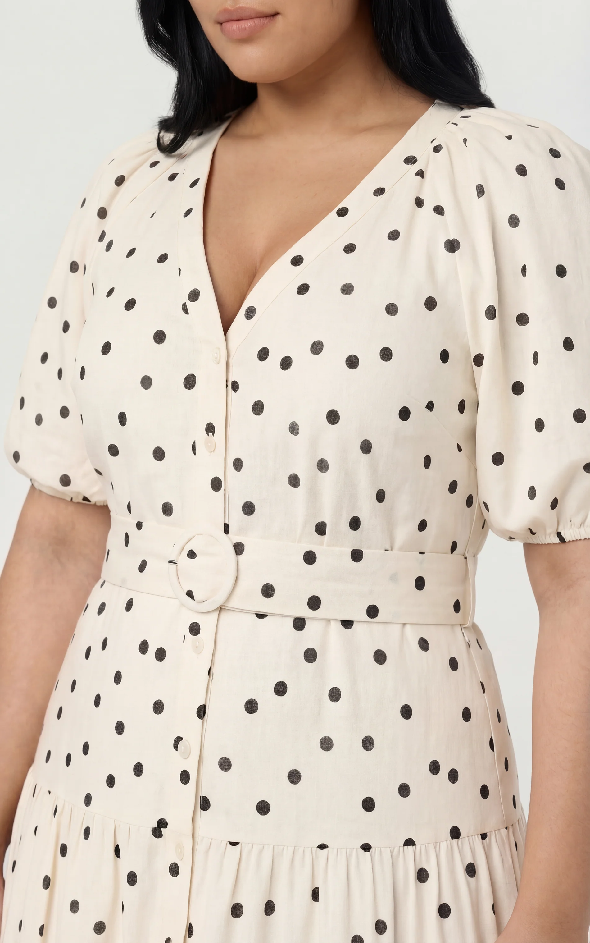 Minnie Polka Dot Tiered Midi Dress - Image 12