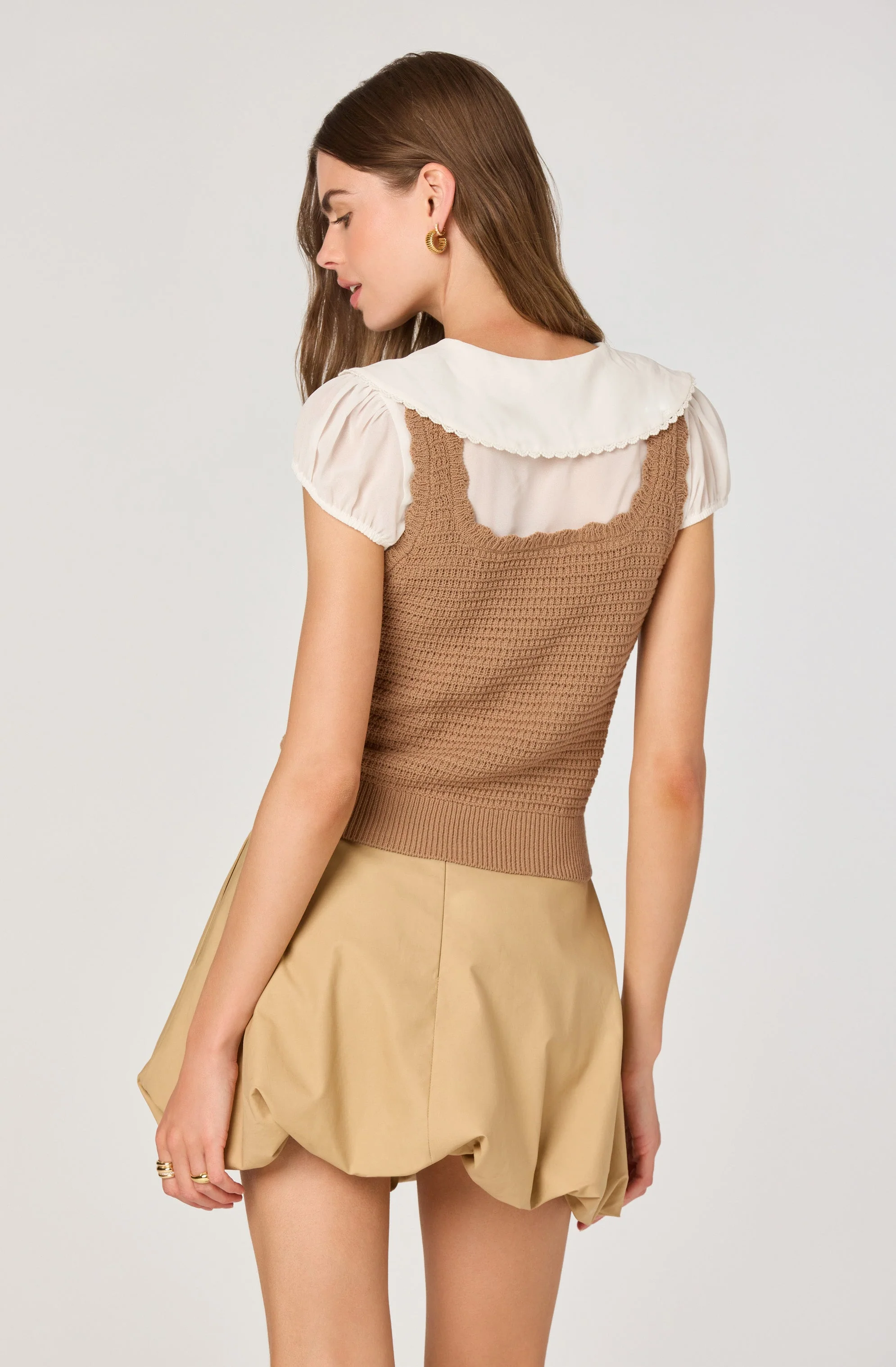 Peter Pan Collar Sweater Top - Image 3