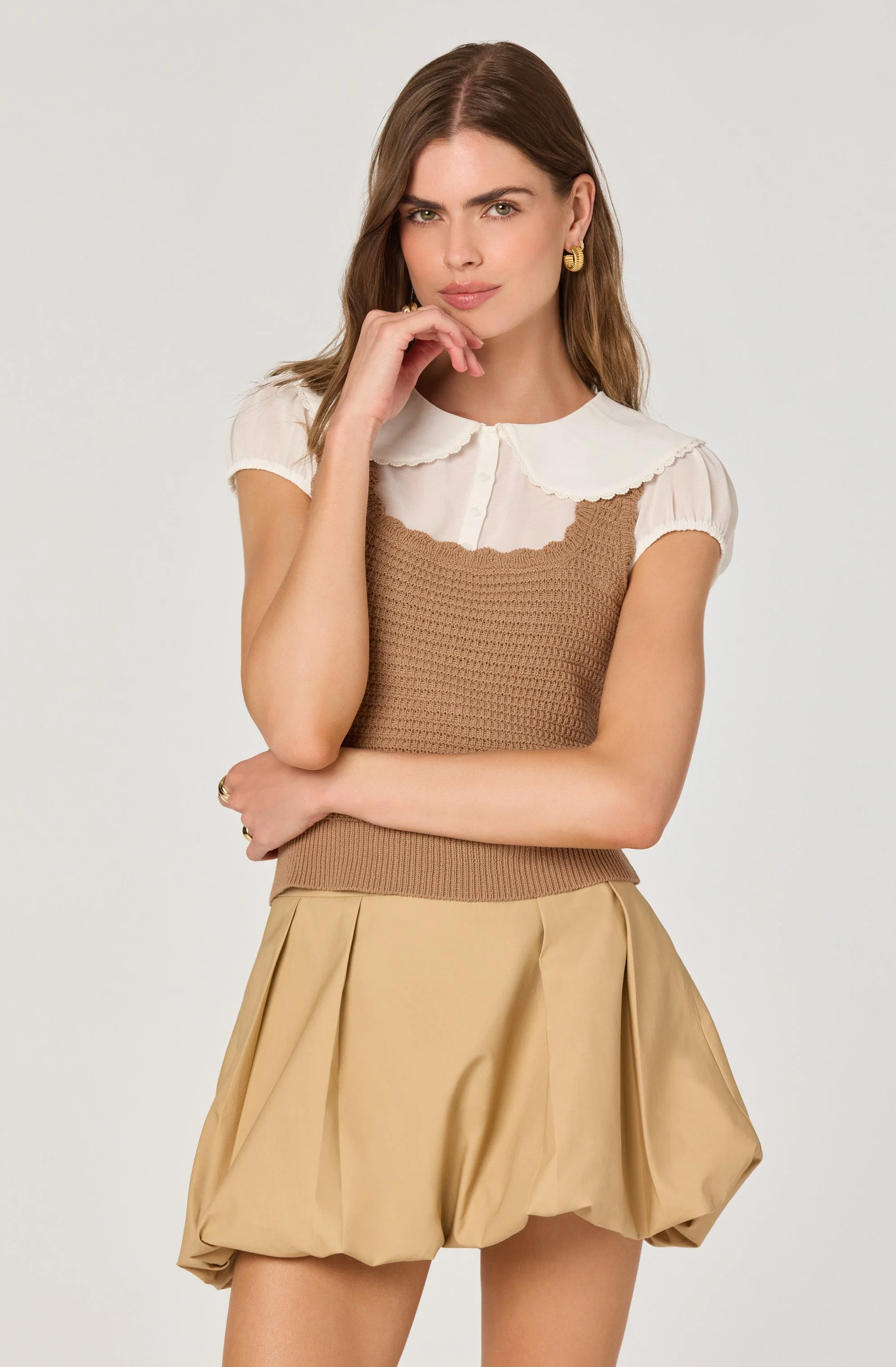 Peter Pan Collar Sweater Top - Image 5