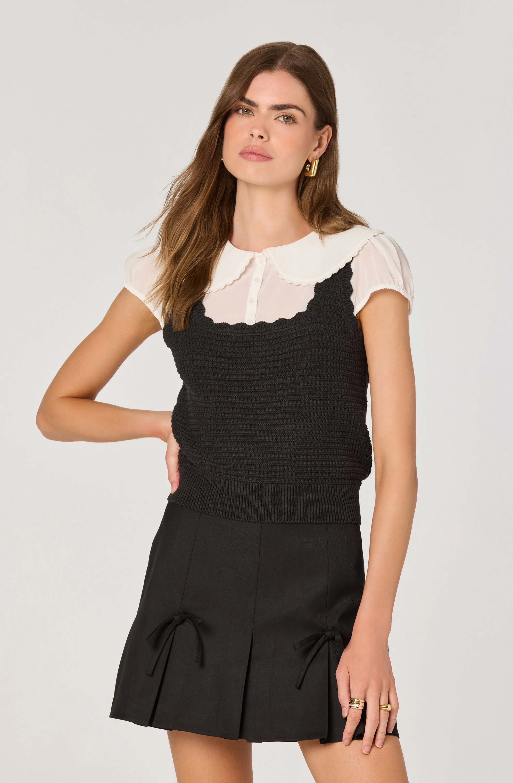 Peter Pan Collar Sweater Top - Image 7