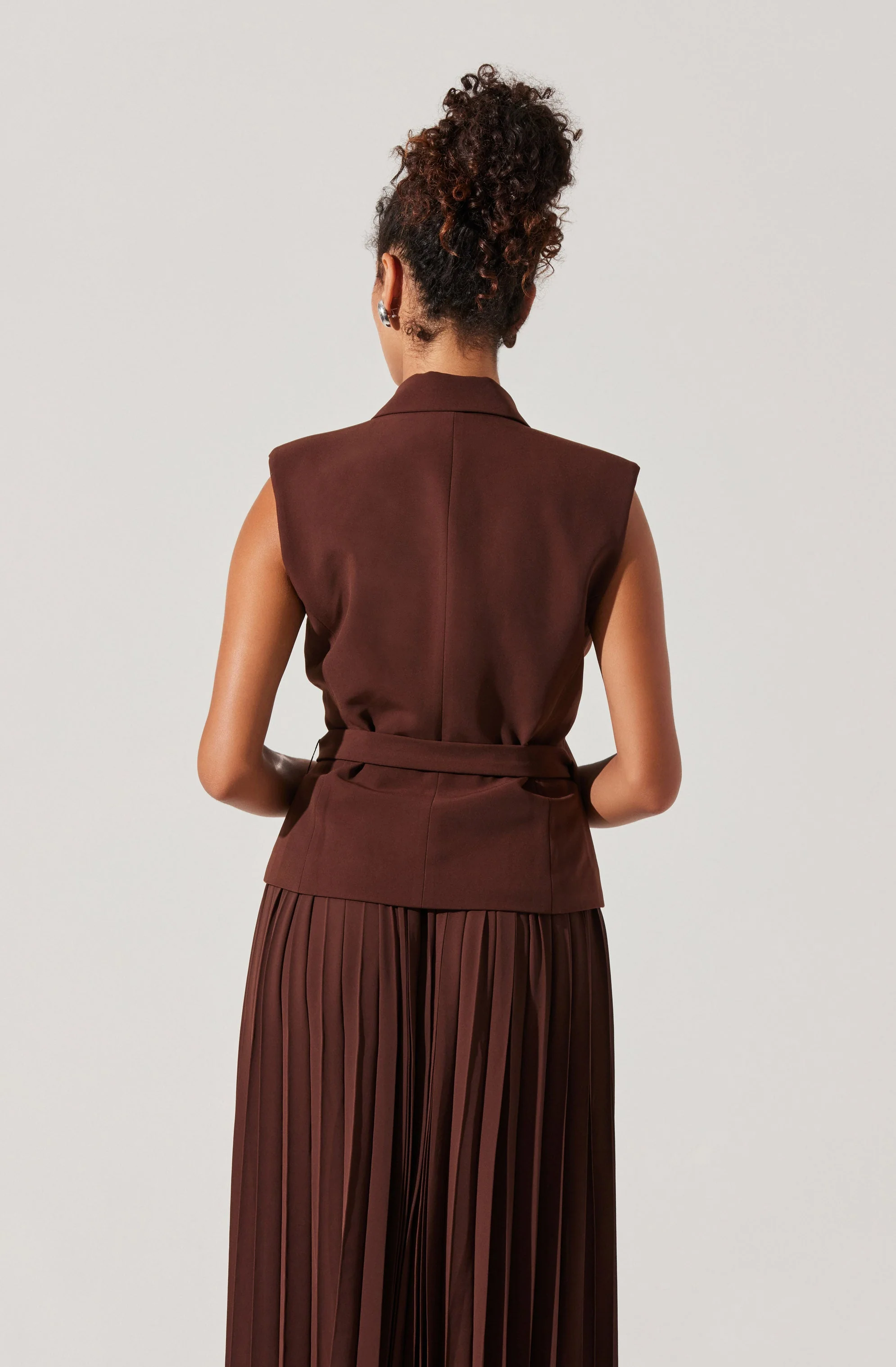 Mixed Media Vest Wrap Dress - Image 4
