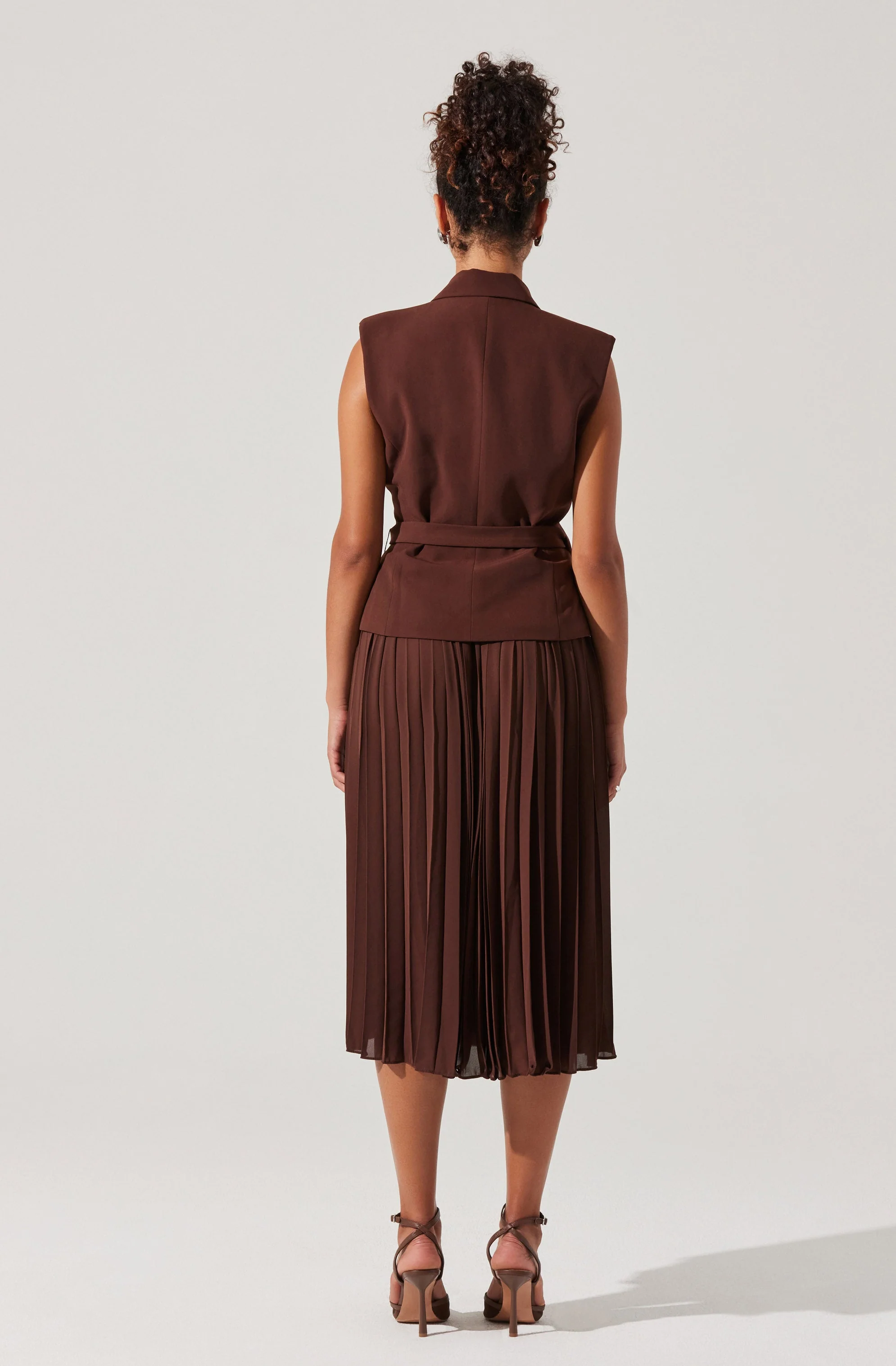 Mixed Media Vest Wrap Dress - Image 6