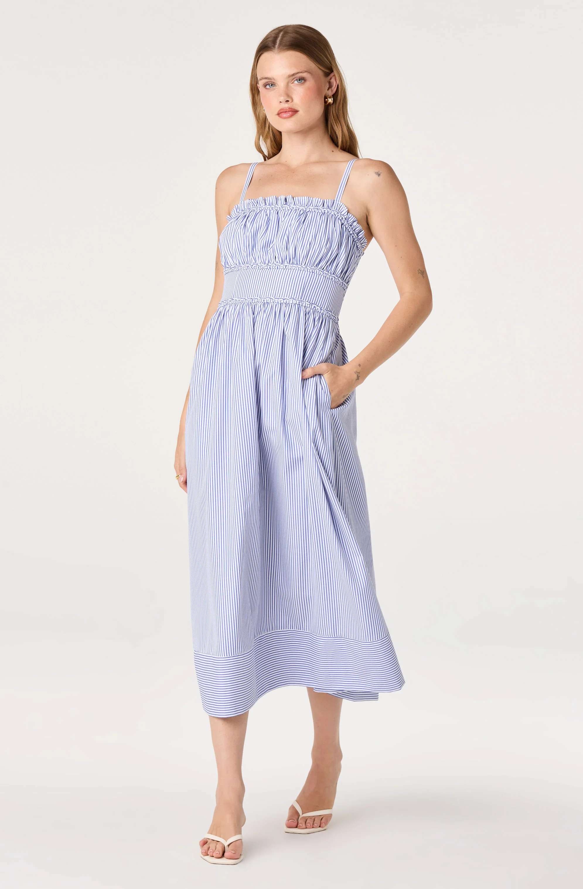 Montserrat Smocked Milkmaid Midi Dress