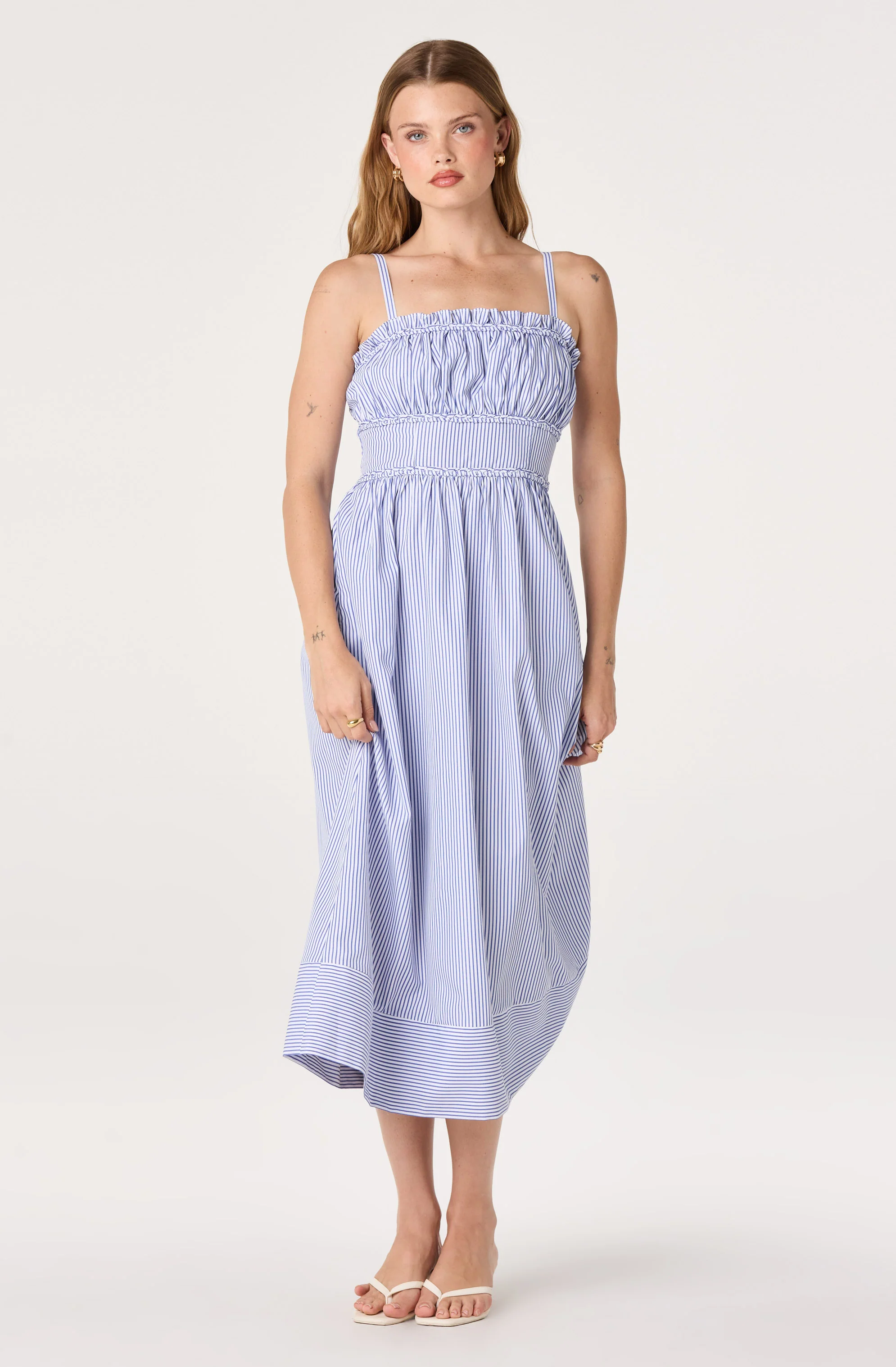 Montserrat Smocked Milkmaid Midi Dress - Image 2