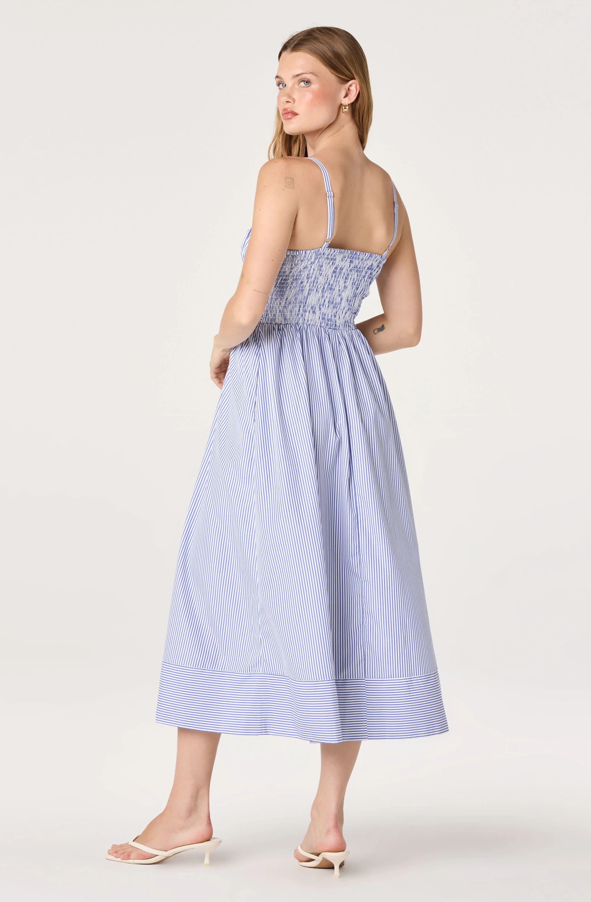 Montserrat Smocked Milkmaid Midi Dress - Image 3