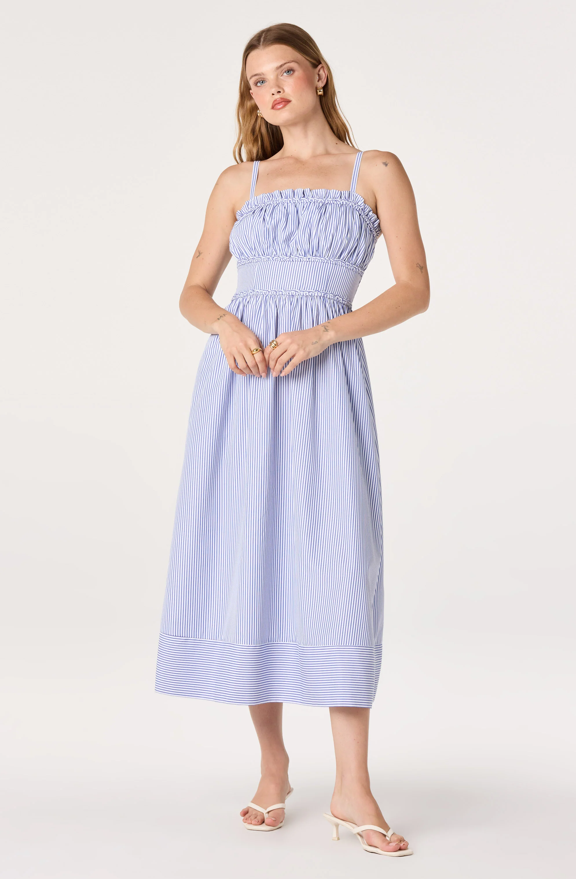 Montserrat Smocked Milkmaid Midi Dress - Image 4