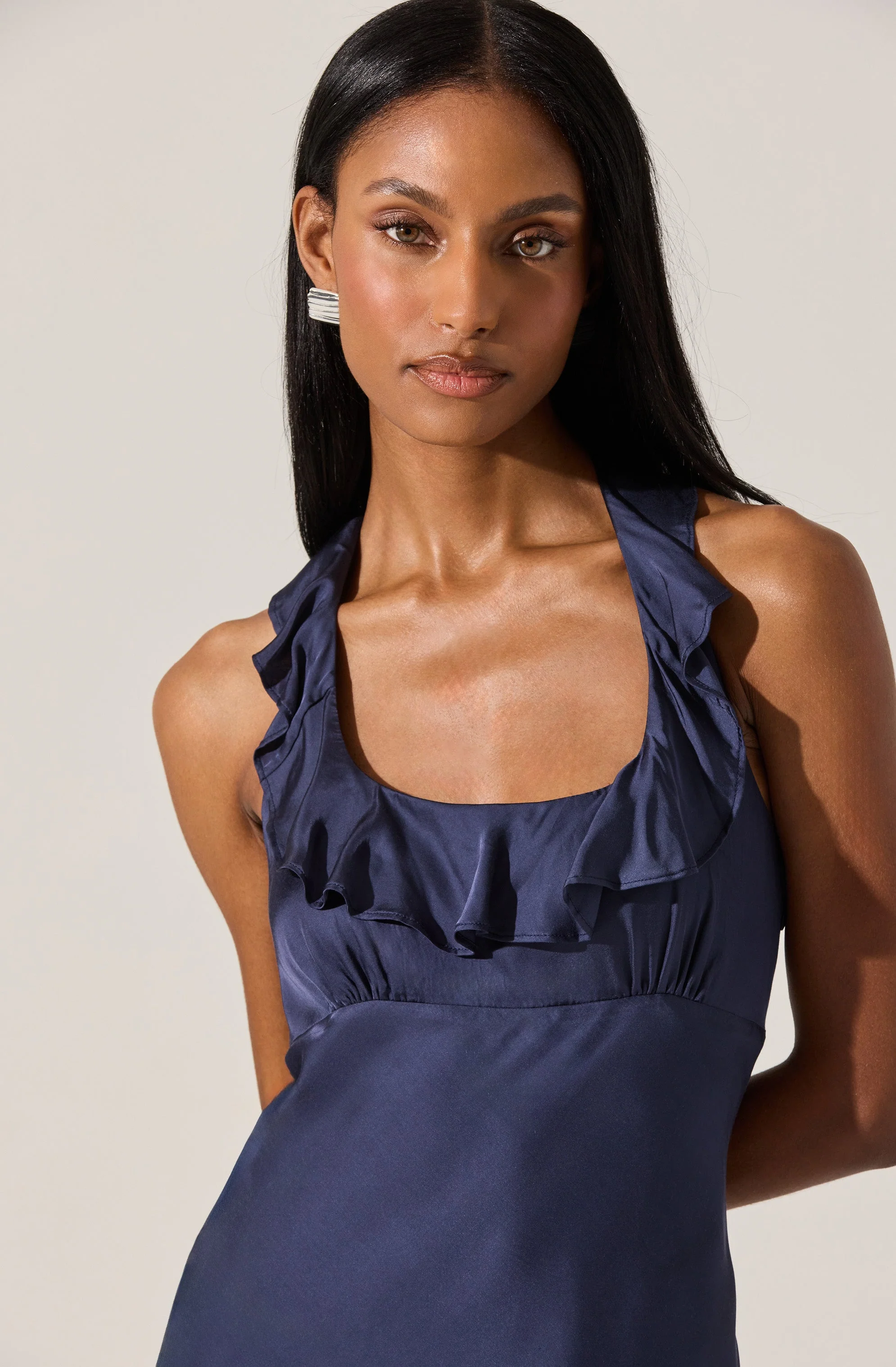 Morrigan Ruffle Trim Halter Dress - Image 2