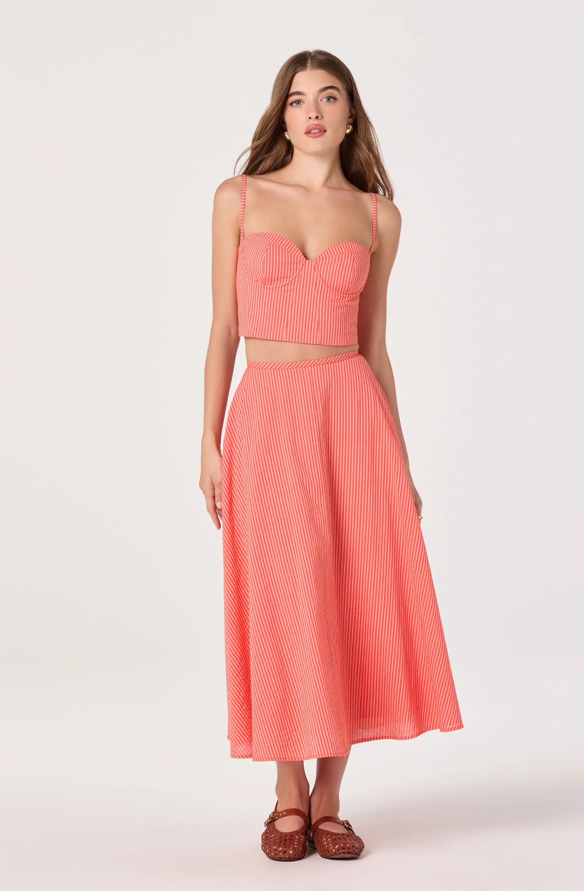 Myria Print Linen A-Line Midi Skirt - Image 3