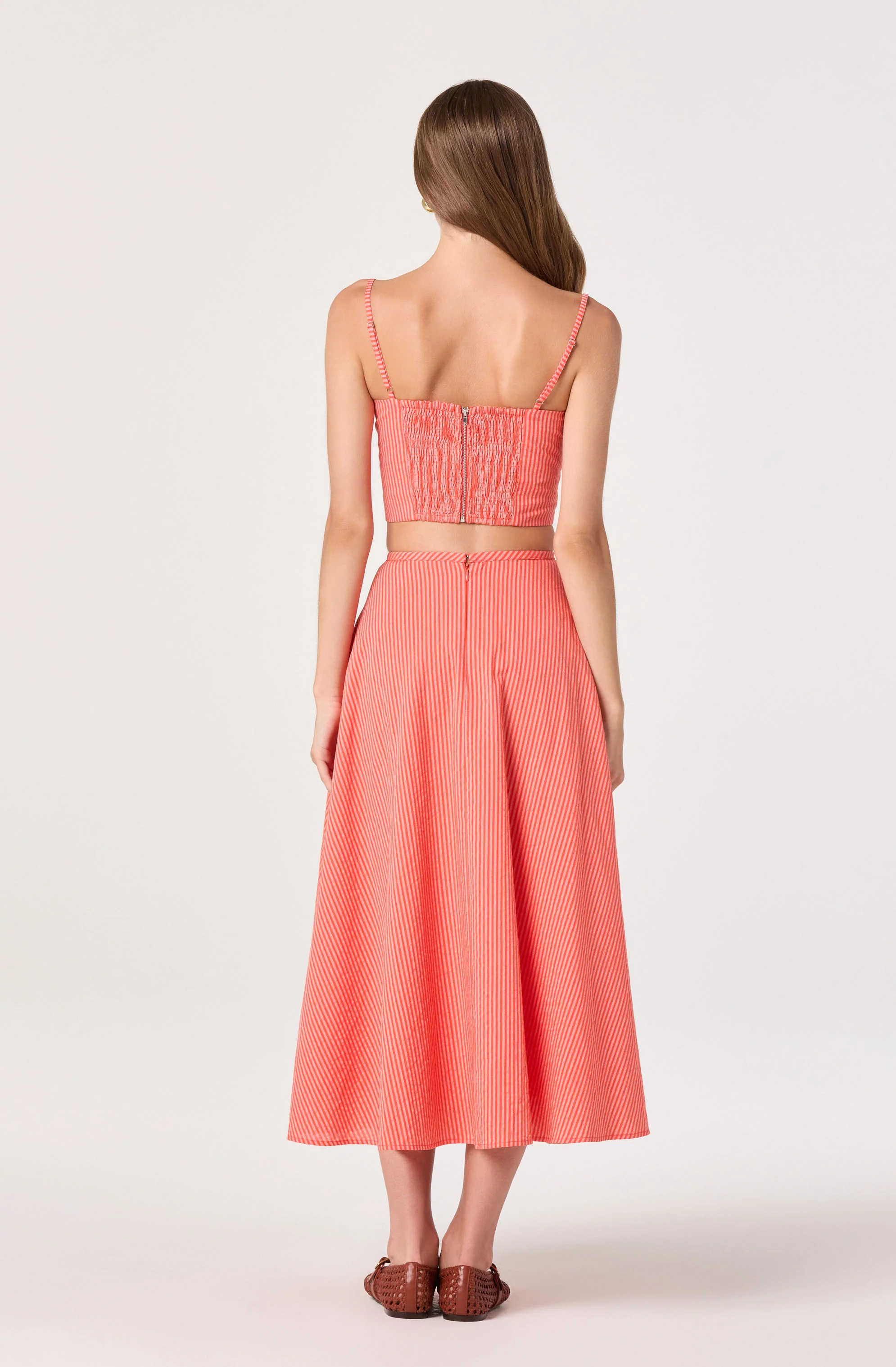Myria Print Linen A-Line Midi Skirt - Image 4