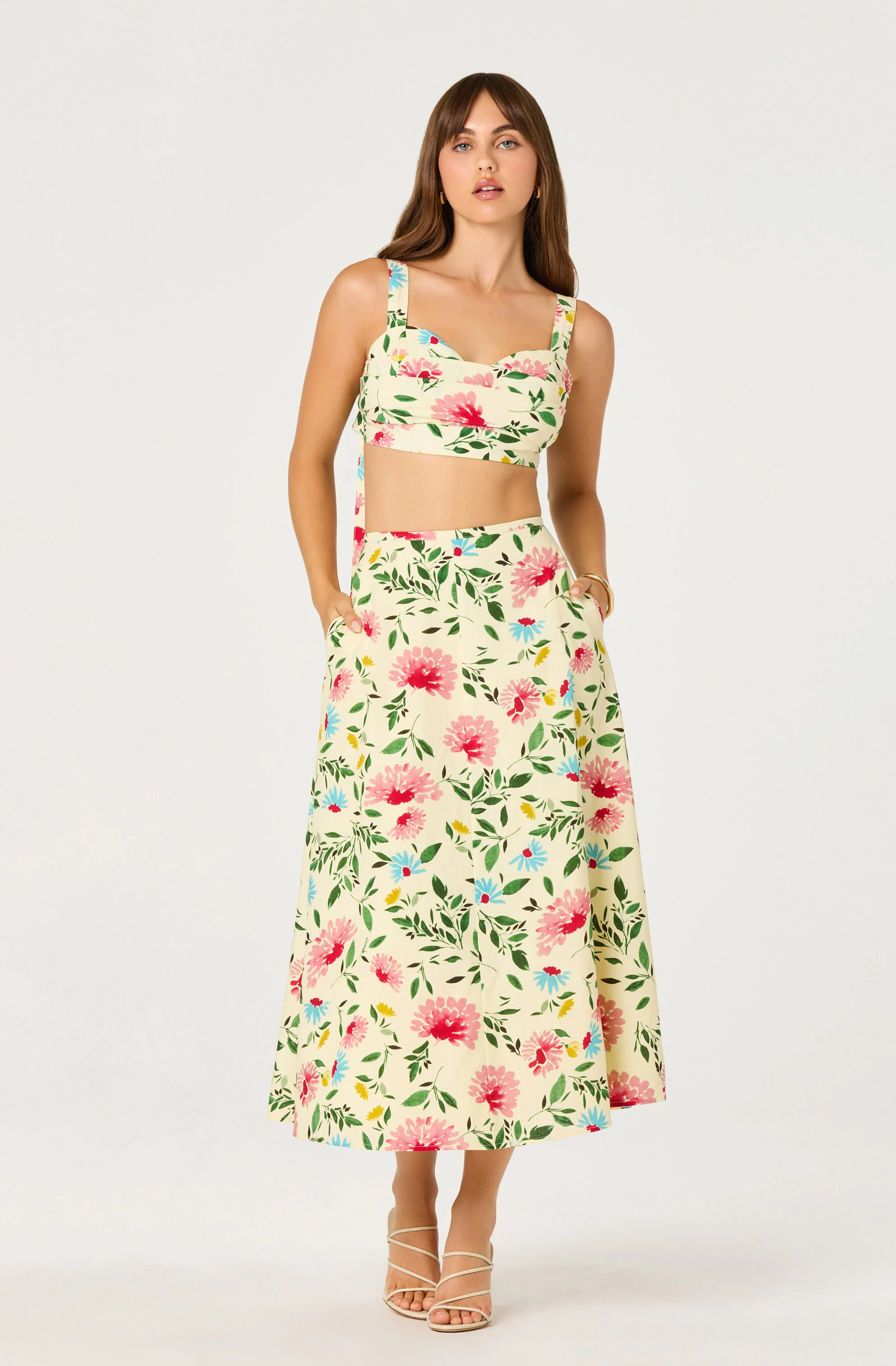 Myria Print Tie-Strap Cropped Bustier Top - Image 10