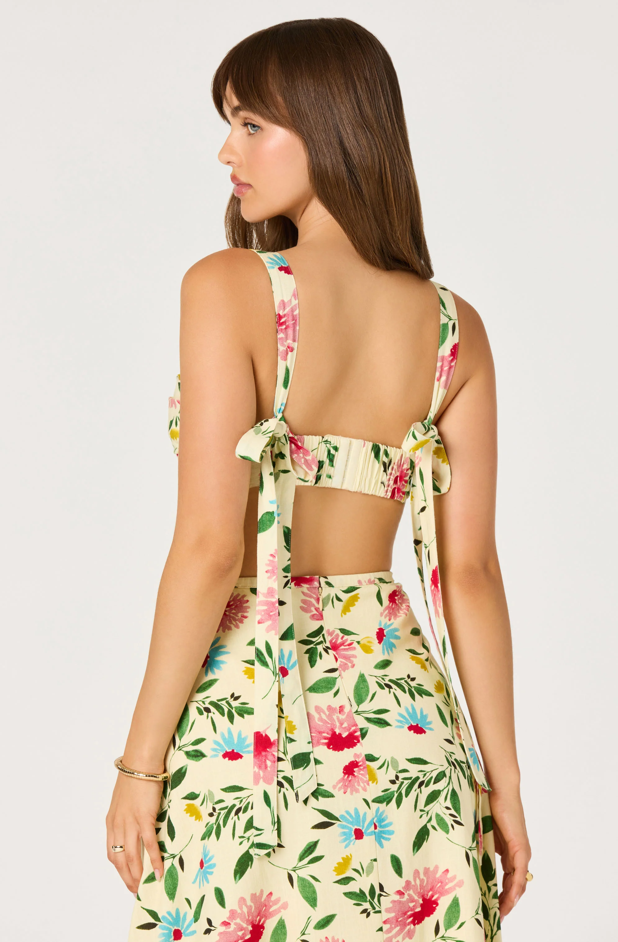 Myria Print Tie-Strap Cropped Bustier Top - Image 12