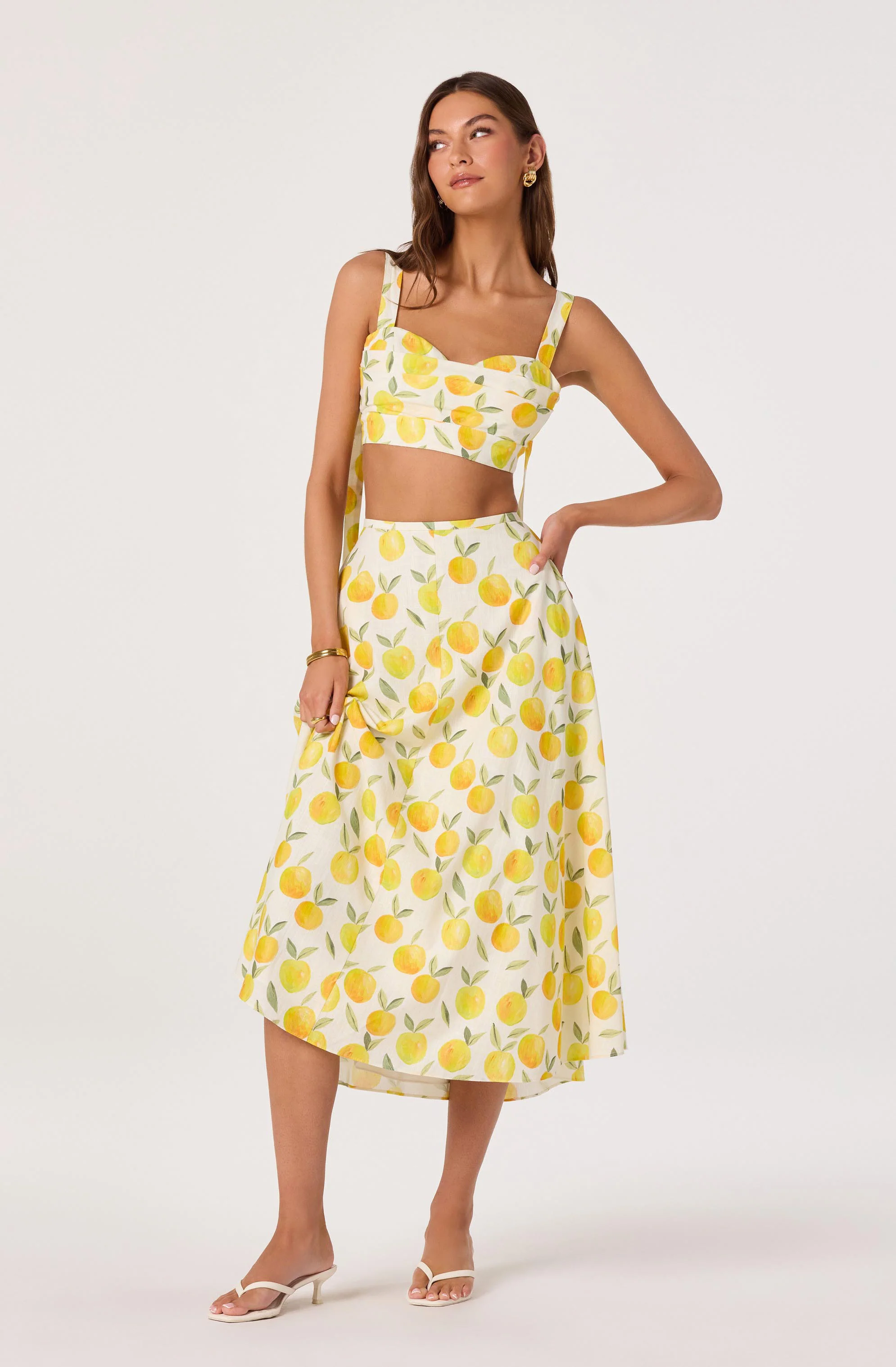 Myria Print Tie-Strap Cropped Bustier Top - Image 2