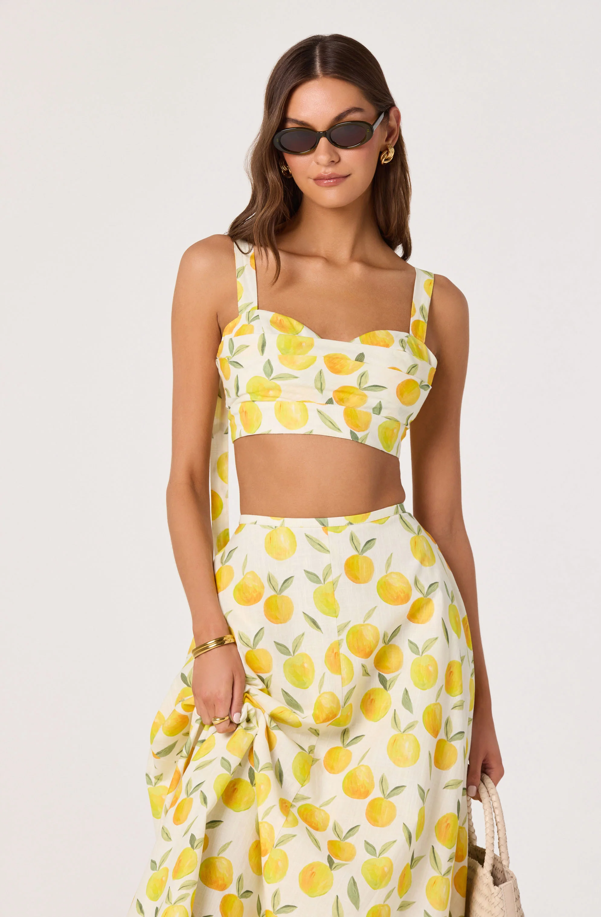 Myria Print Tie-Strap Cropped Bustier Top - Image 5