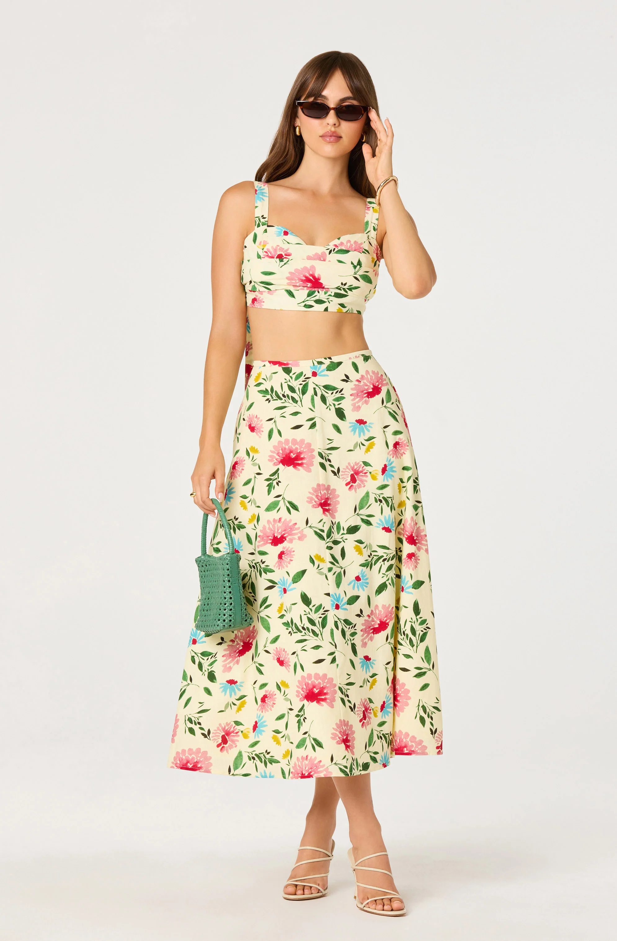 Myria Print Tie-Strap Cropped Bustier Top - Image 8