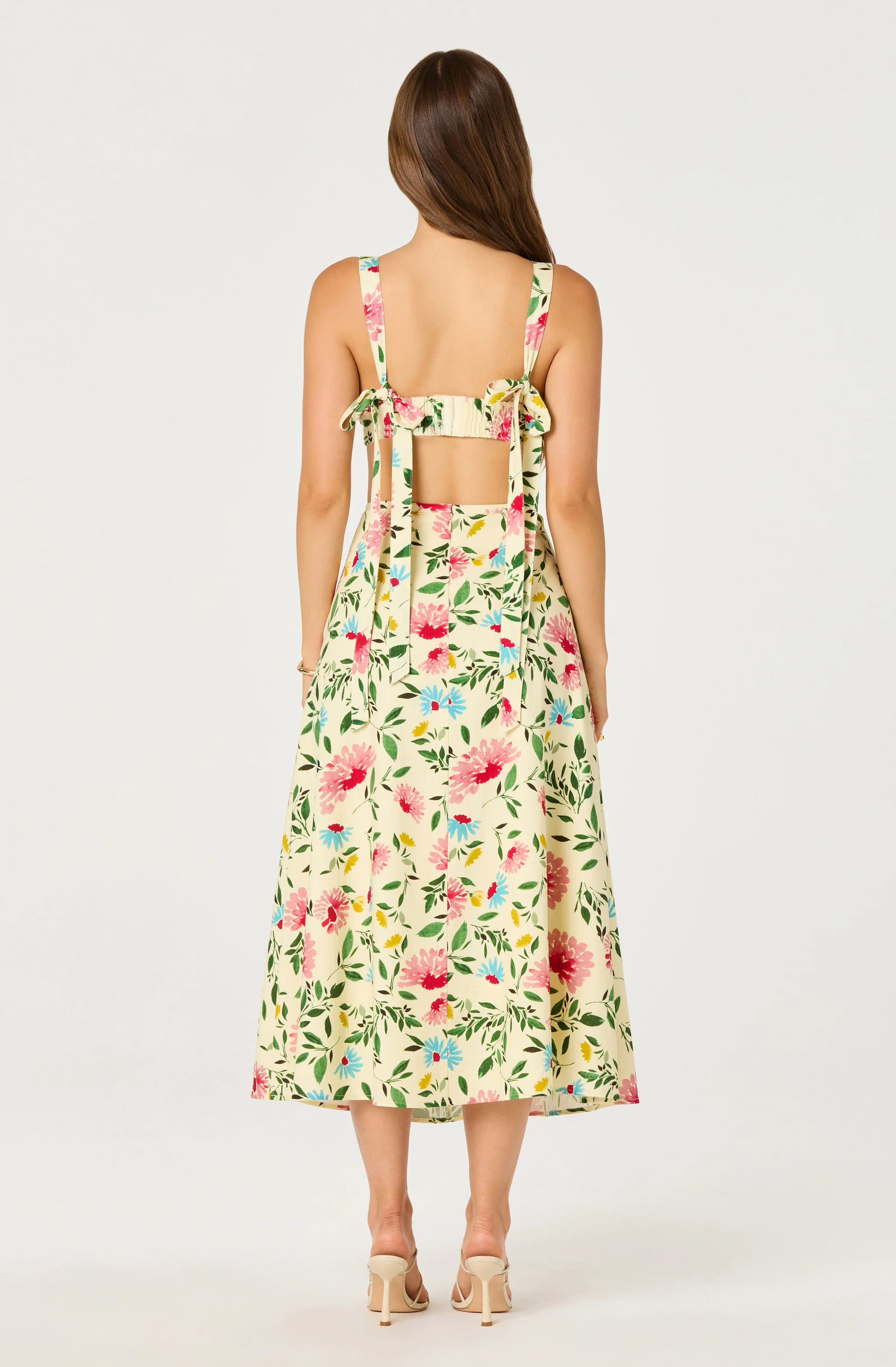 Myria Print Tie-Strap Cropped Bustier Top - Image 9
