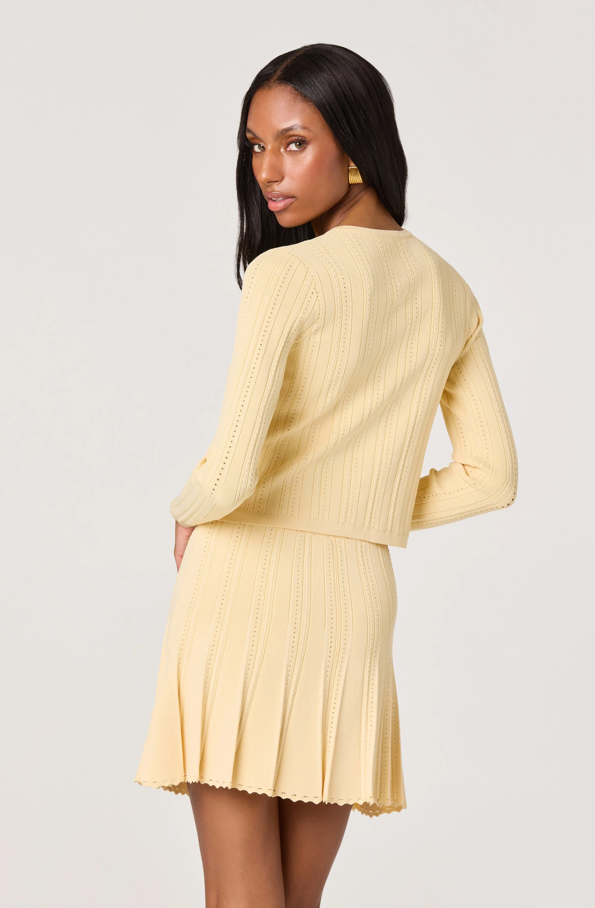 Myrtle Pointelle Knit Cardigan - Image 3