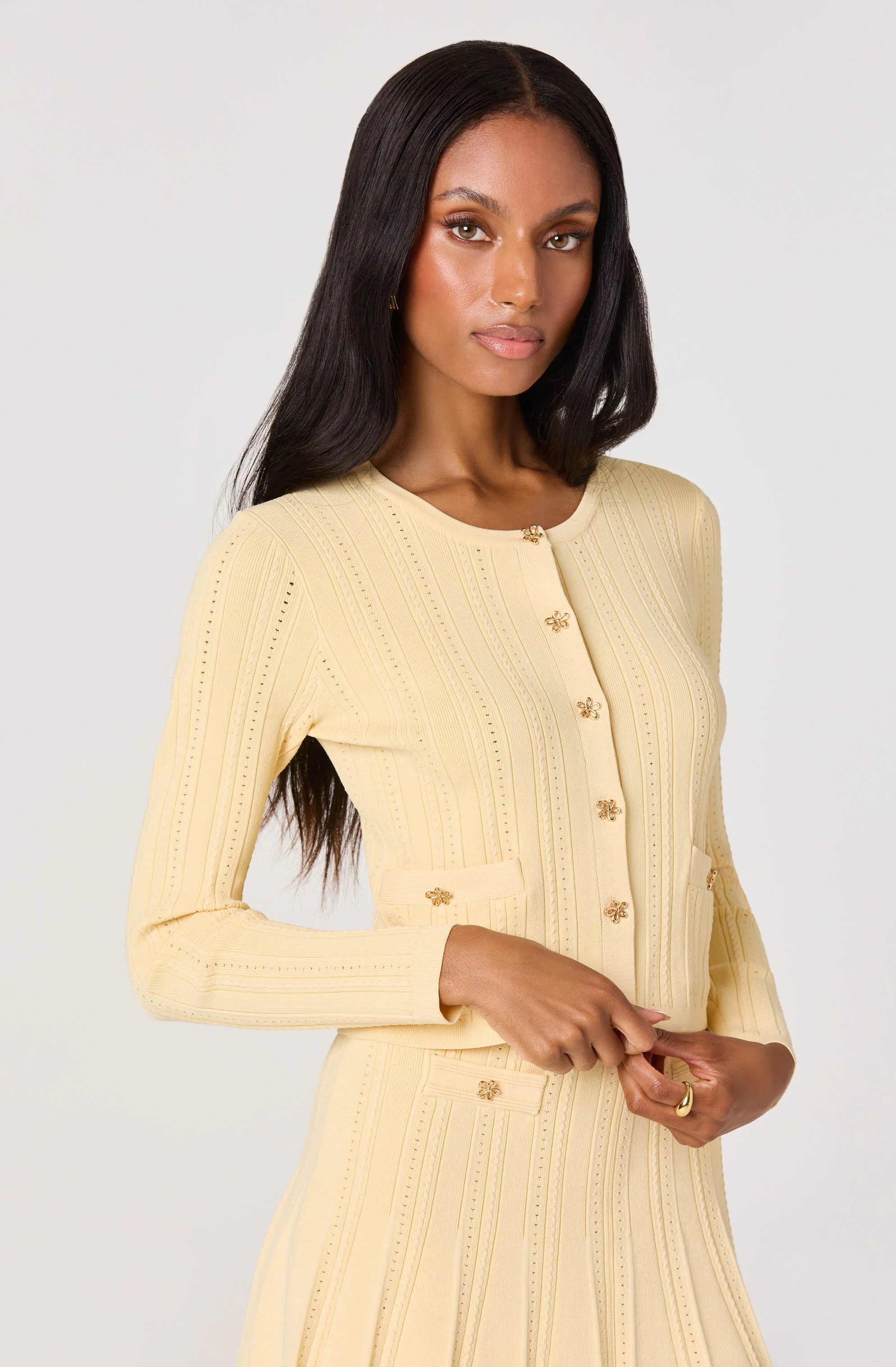 Myrtle Pointelle Knit Cardigan - Image 5