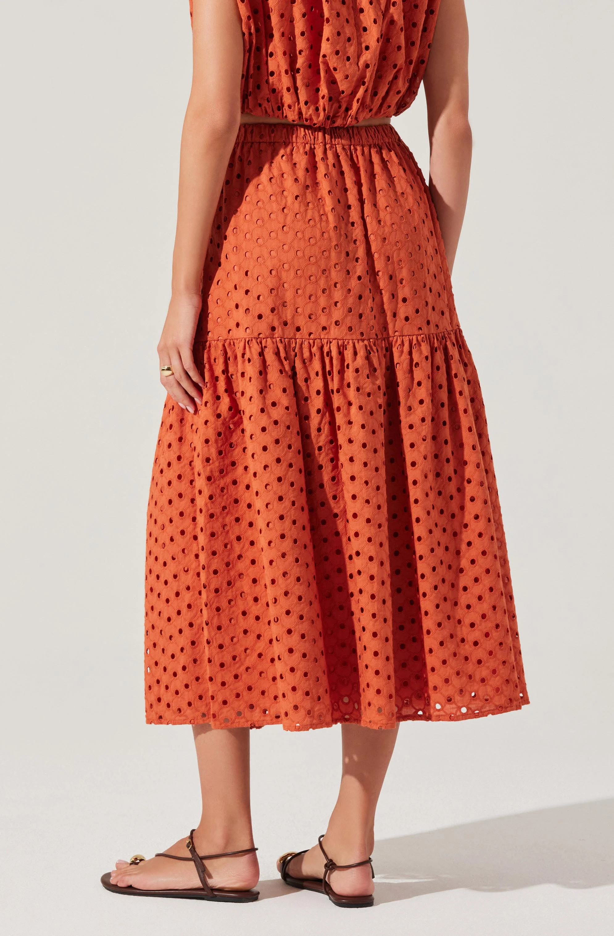 Nalley Eyelet Midi Skirt - Image 2