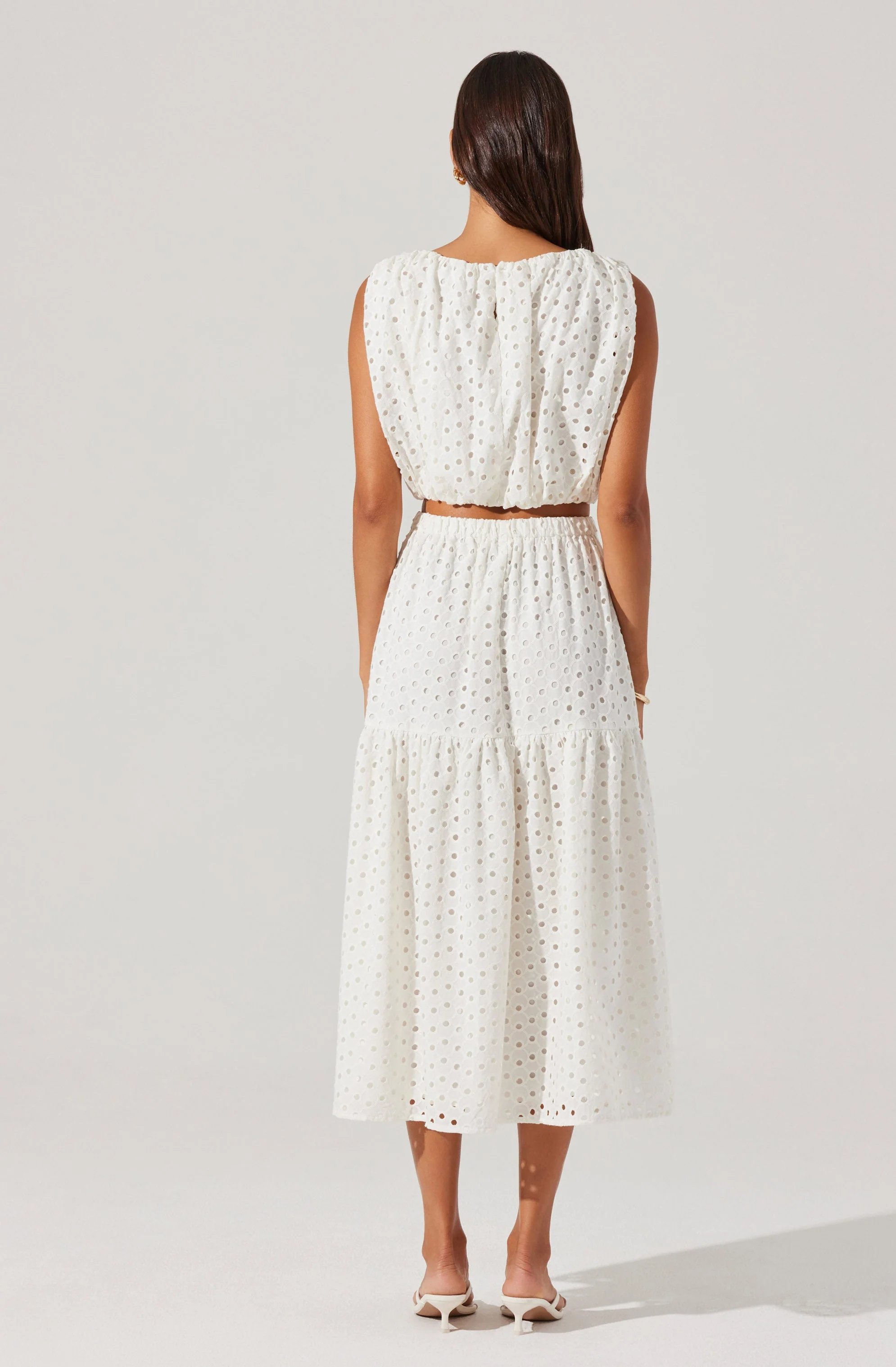 Nalley Eyelet Crop Top - Image 10