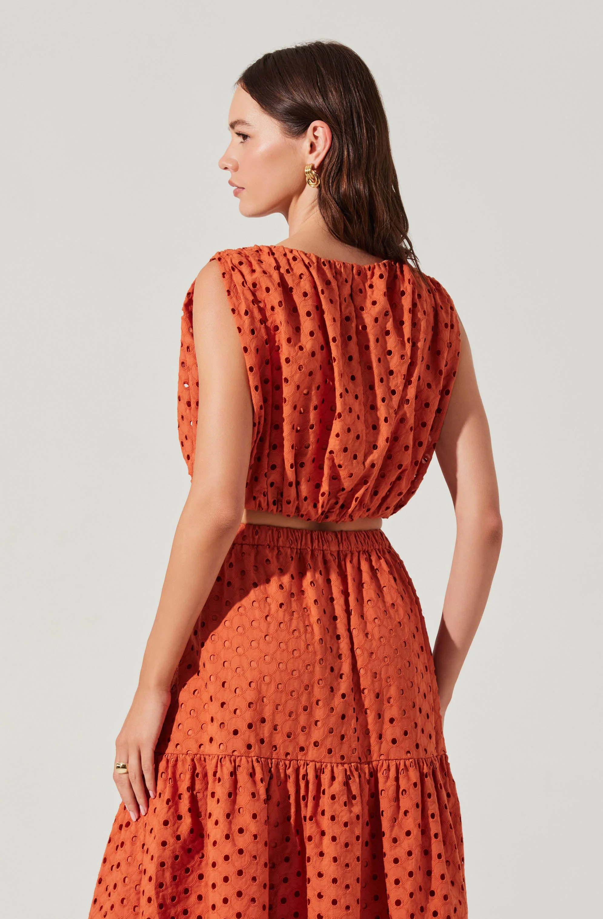 Nalley Eyelet Crop Top - Image 2