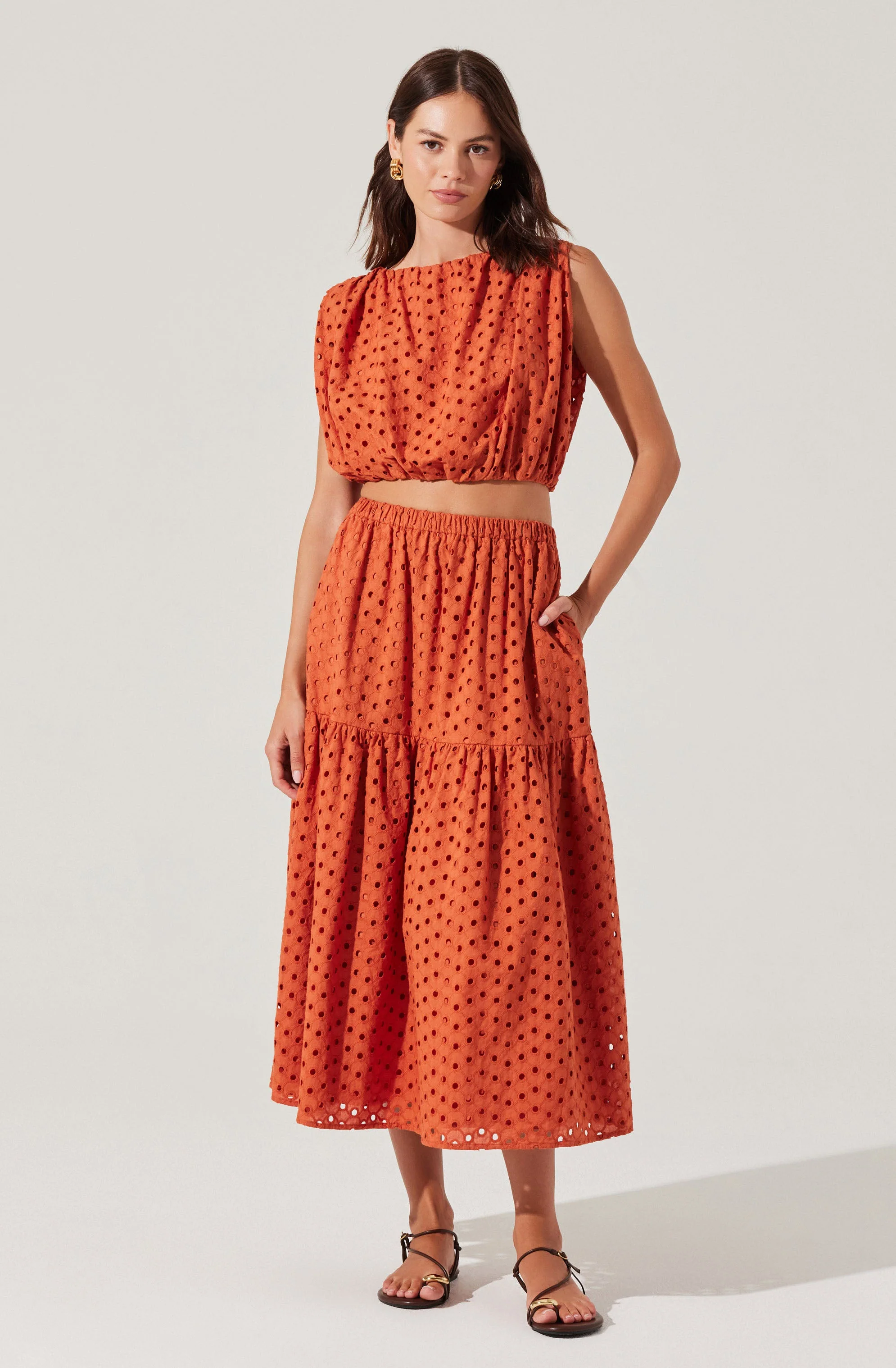 Nalley Eyelet Crop Top - Image 6
