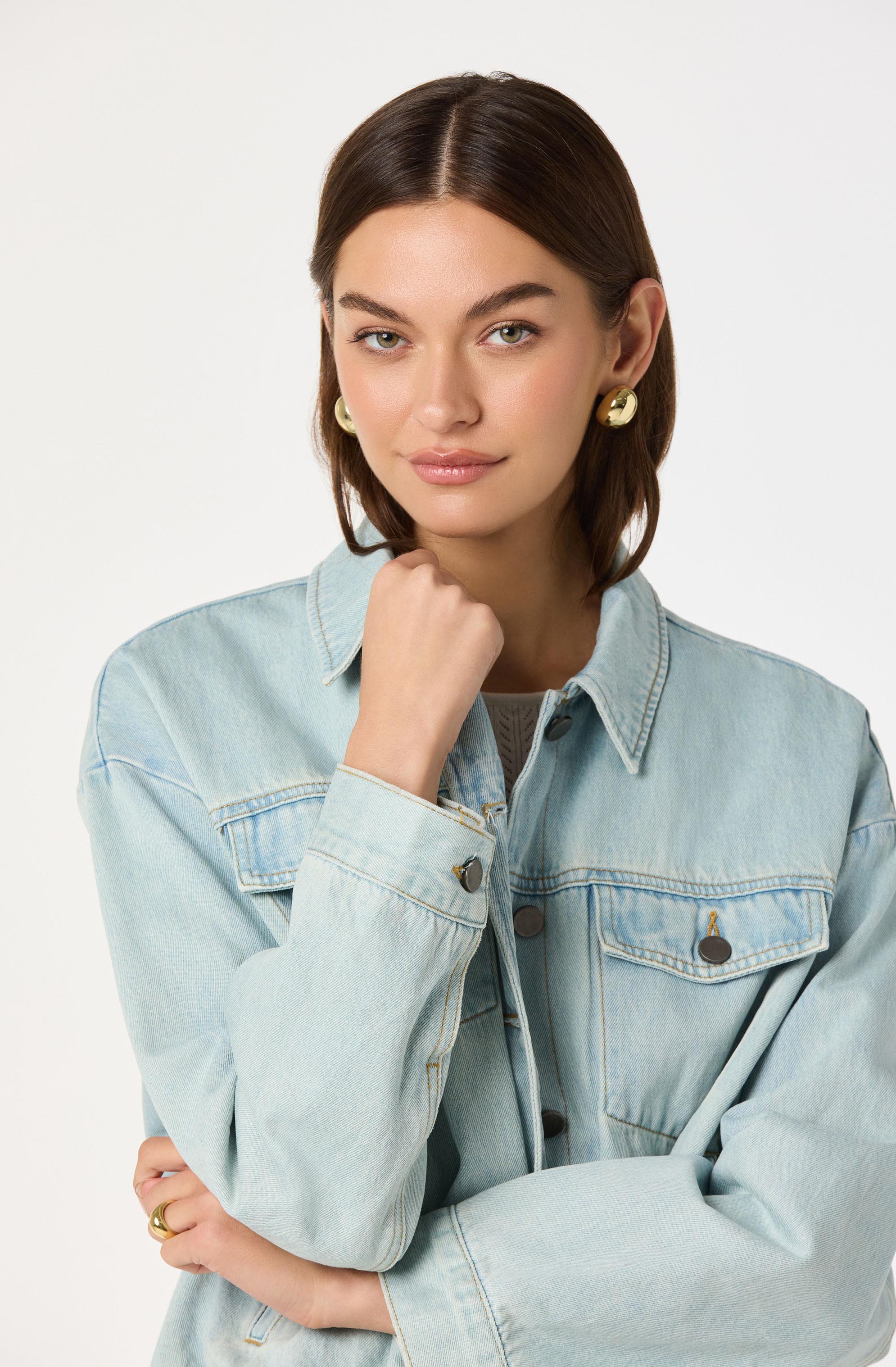 Nari Oversized Denim Bomber Jacket - Image 5