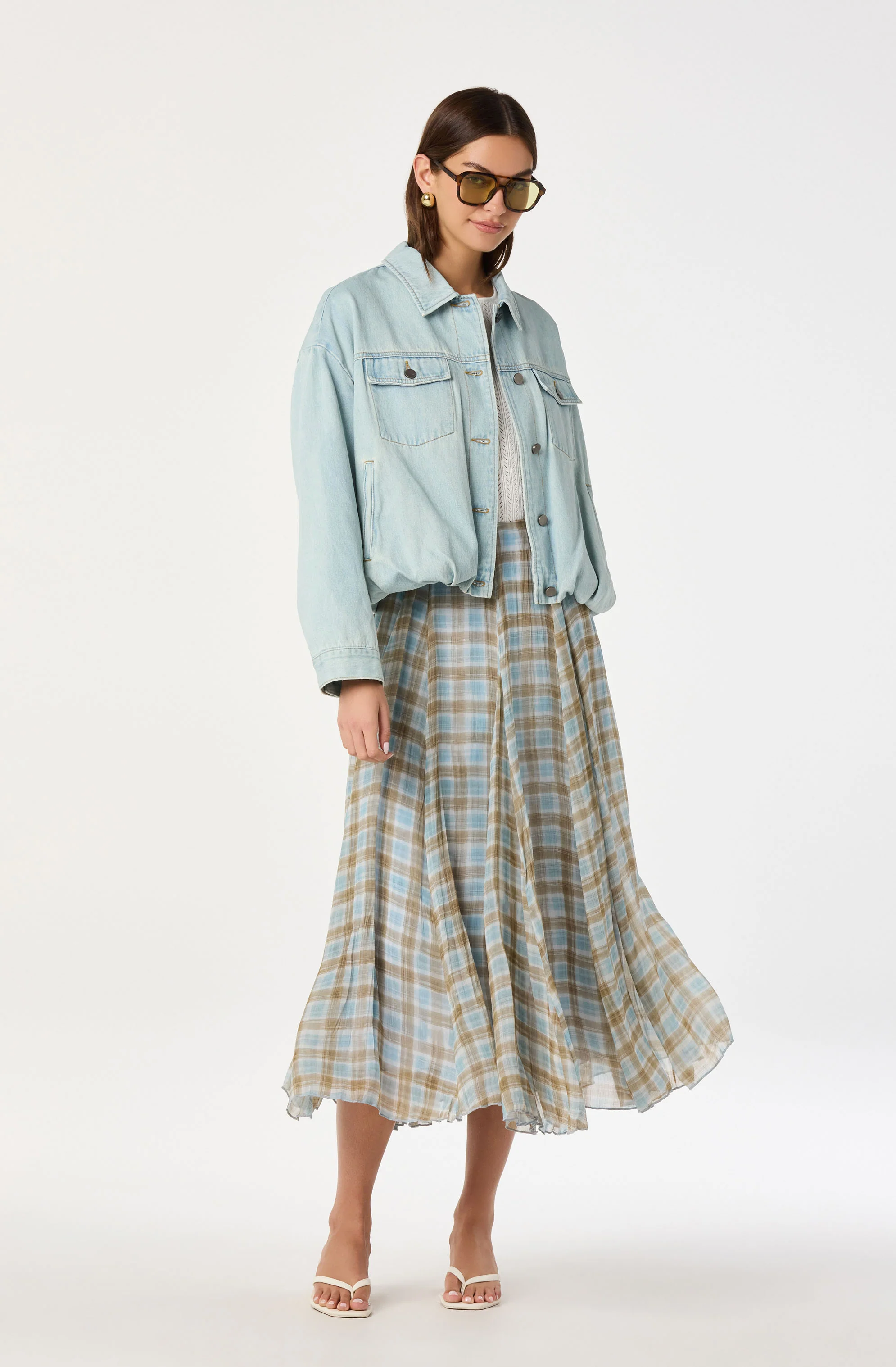 Nari Oversized Denim Bomber Jacket - Image 6