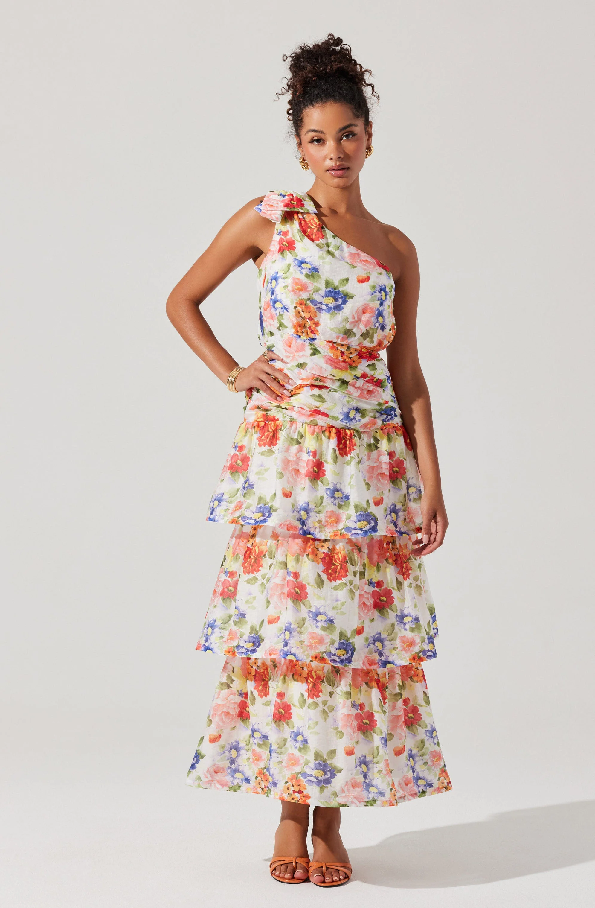 Natali One Shoulder Floral Maxi Dress - Image 2