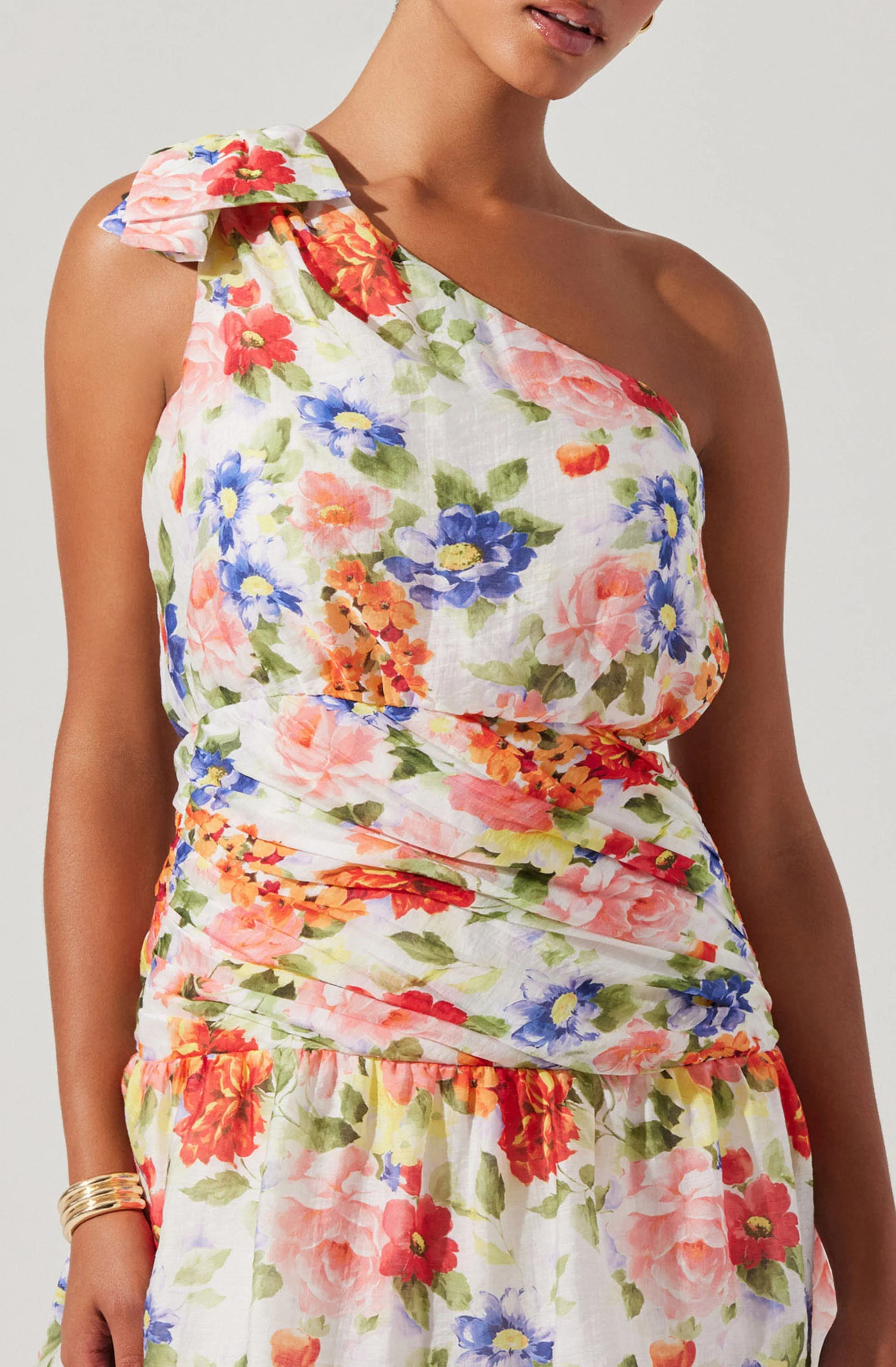Natali One Shoulder Floral Maxi Dress - Image 3