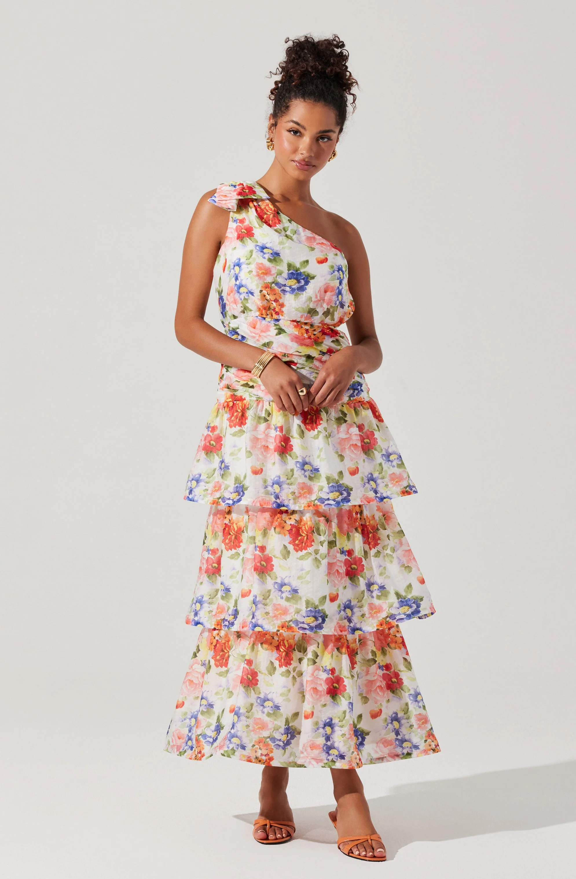 Natali One Shoulder Floral Maxi Dress - Image 6