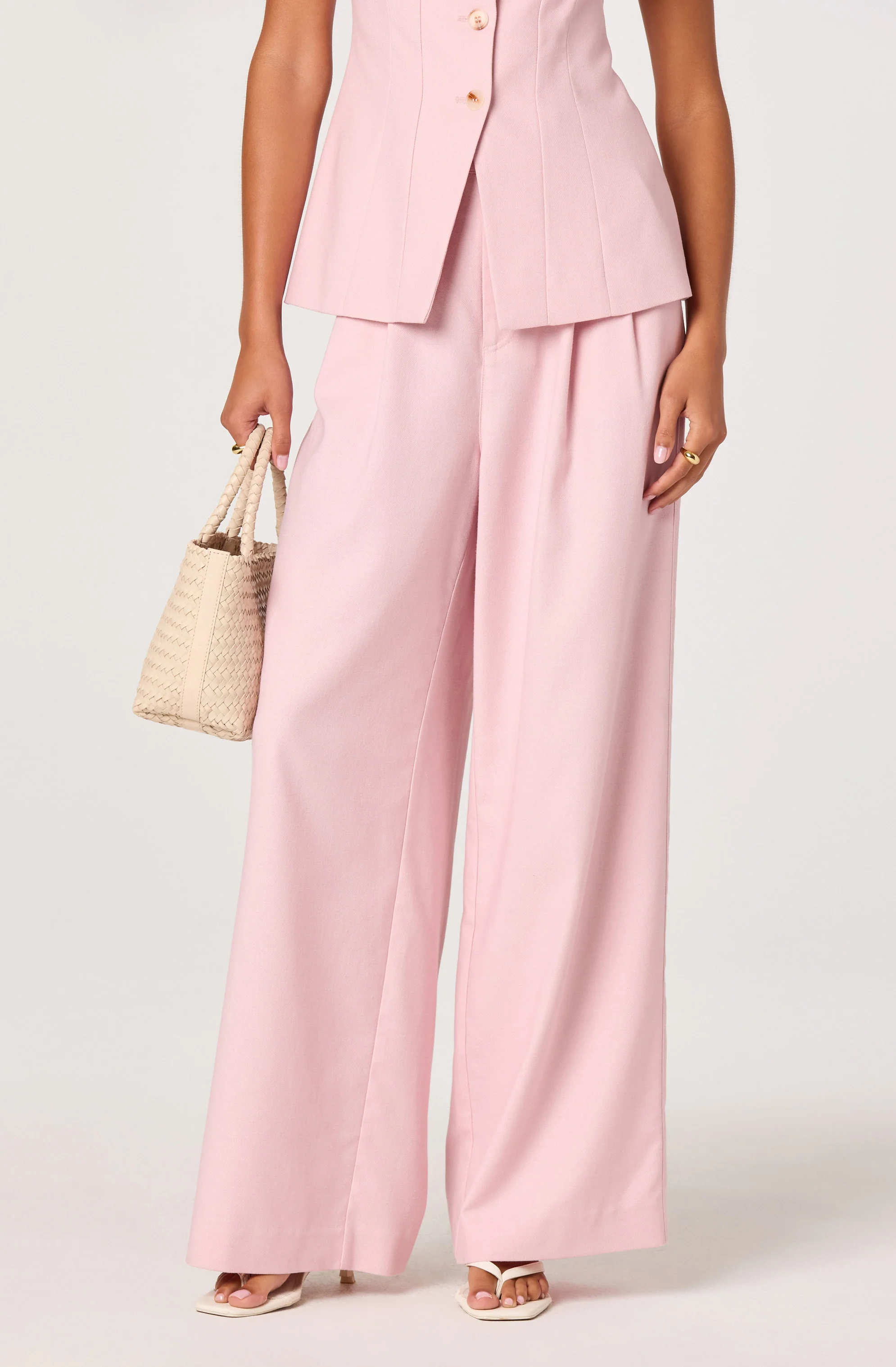 Neha Linen High-Rise Wide Leg Pants