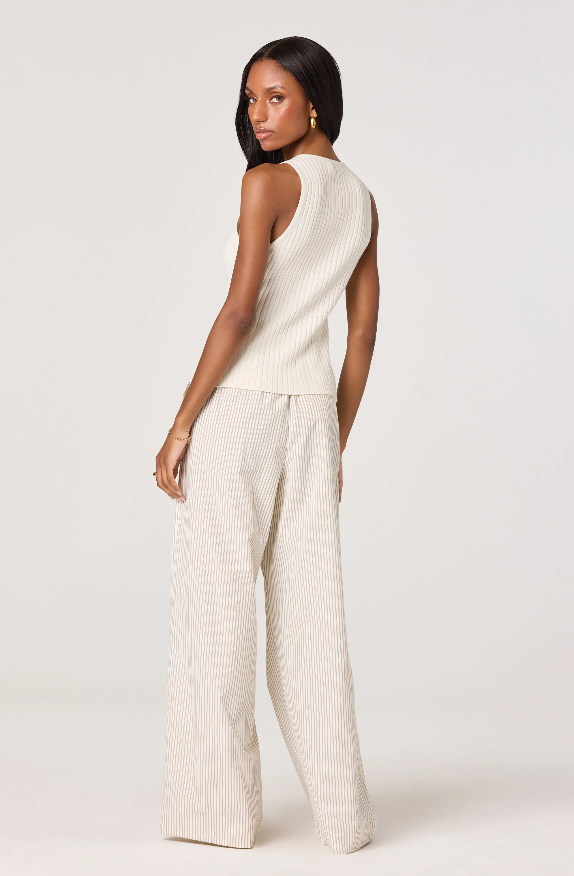 Neha Striped High-Rise Wide Leg Pants - Image 10