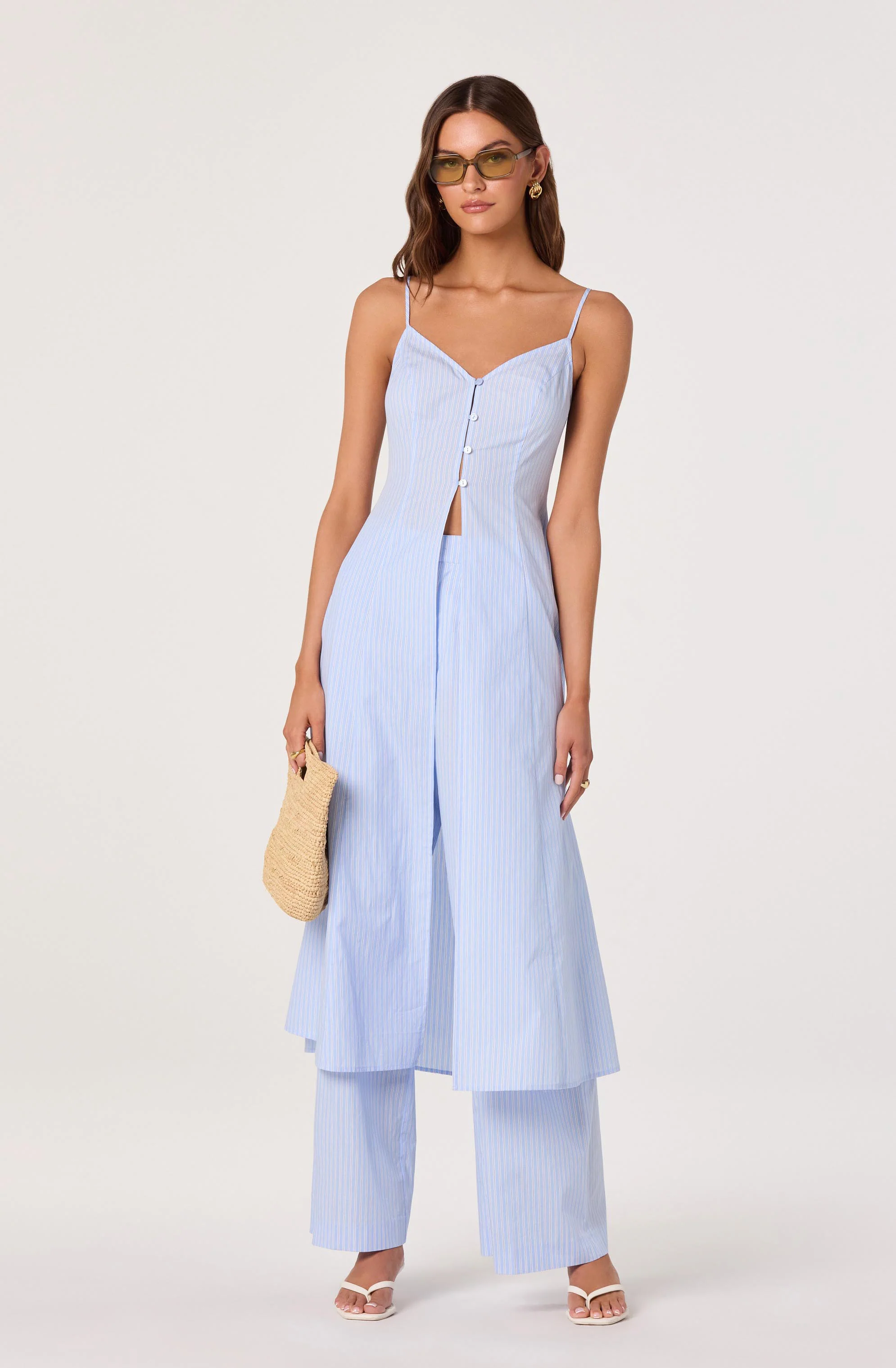 Neha Striped High-Rise Wide Leg Pants - Image 2