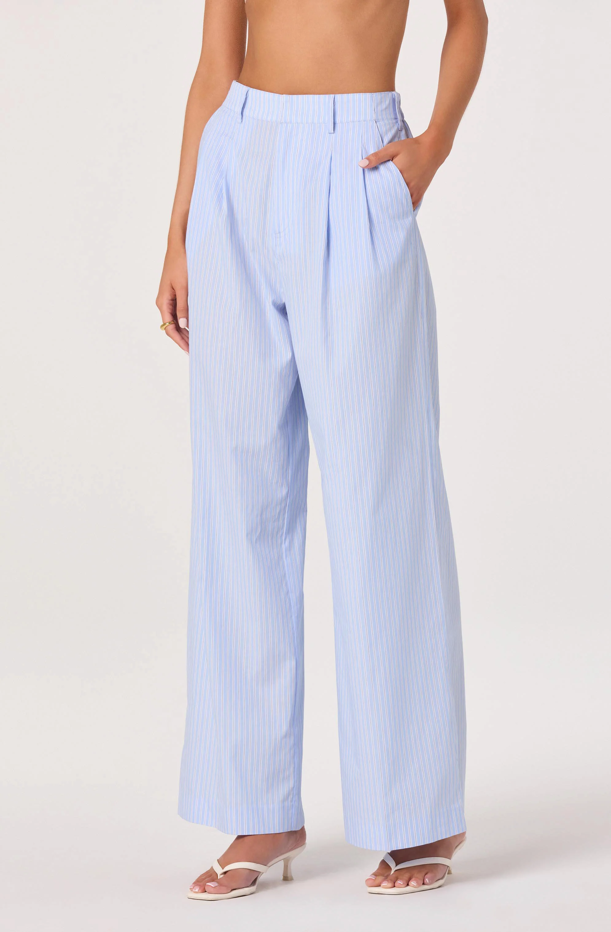 Neha Striped High-Rise Wide Leg Pants - Image 3