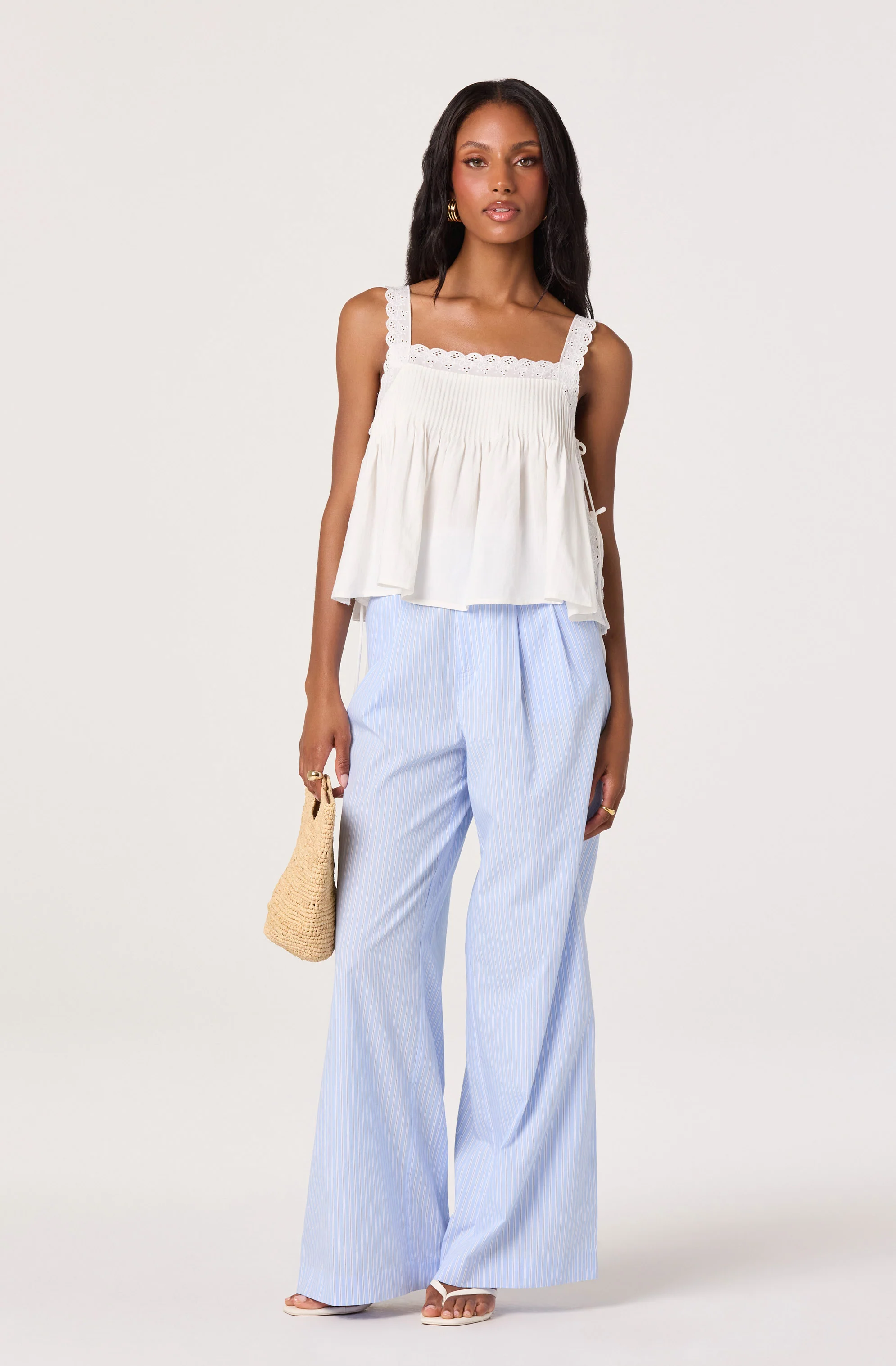 Neha Striped High-Rise Wide Leg Pants - Image 4