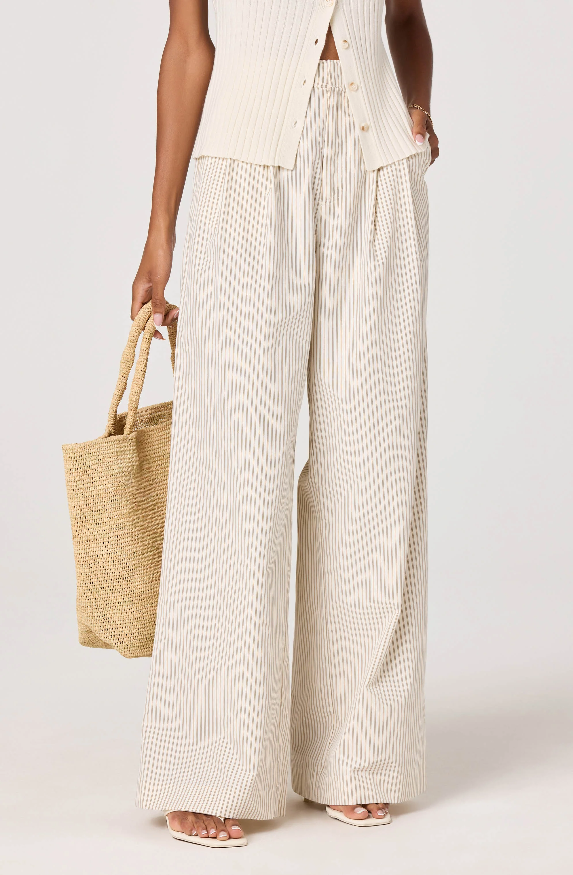 Neha Striped High-Rise Wide Leg Pants - Image 7