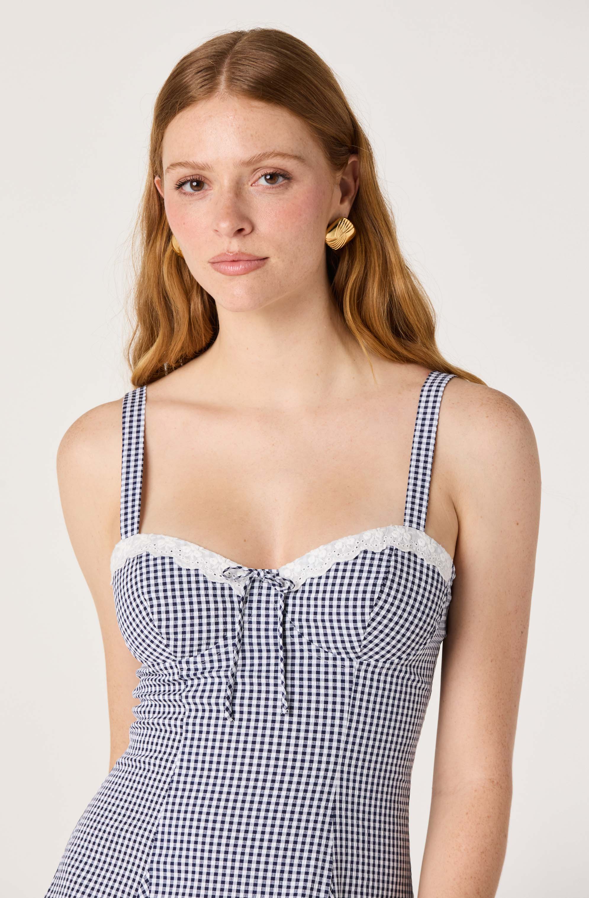 Nicolette Gingham Mini Dress - Image 6