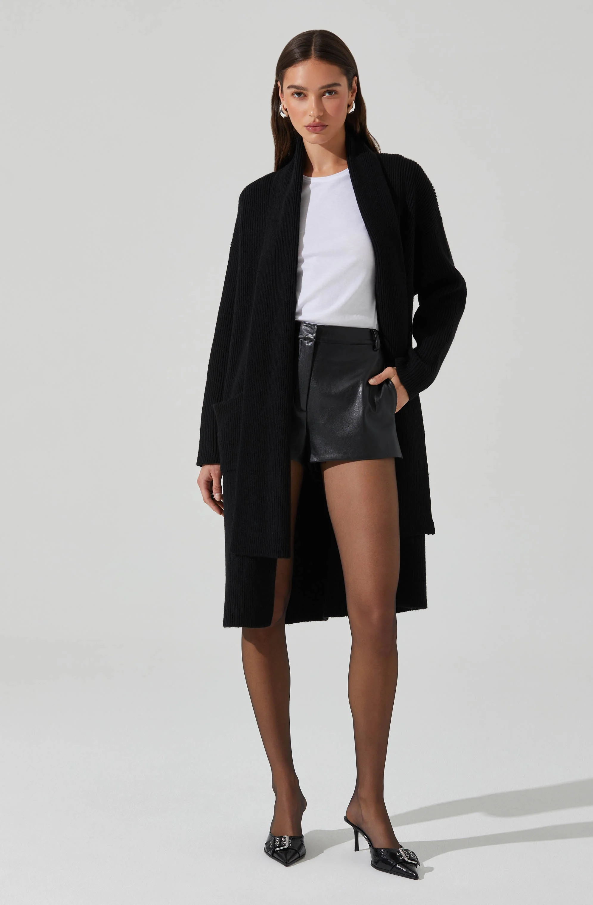 Noemi Ribbed Scarf Cardigan - Image 15