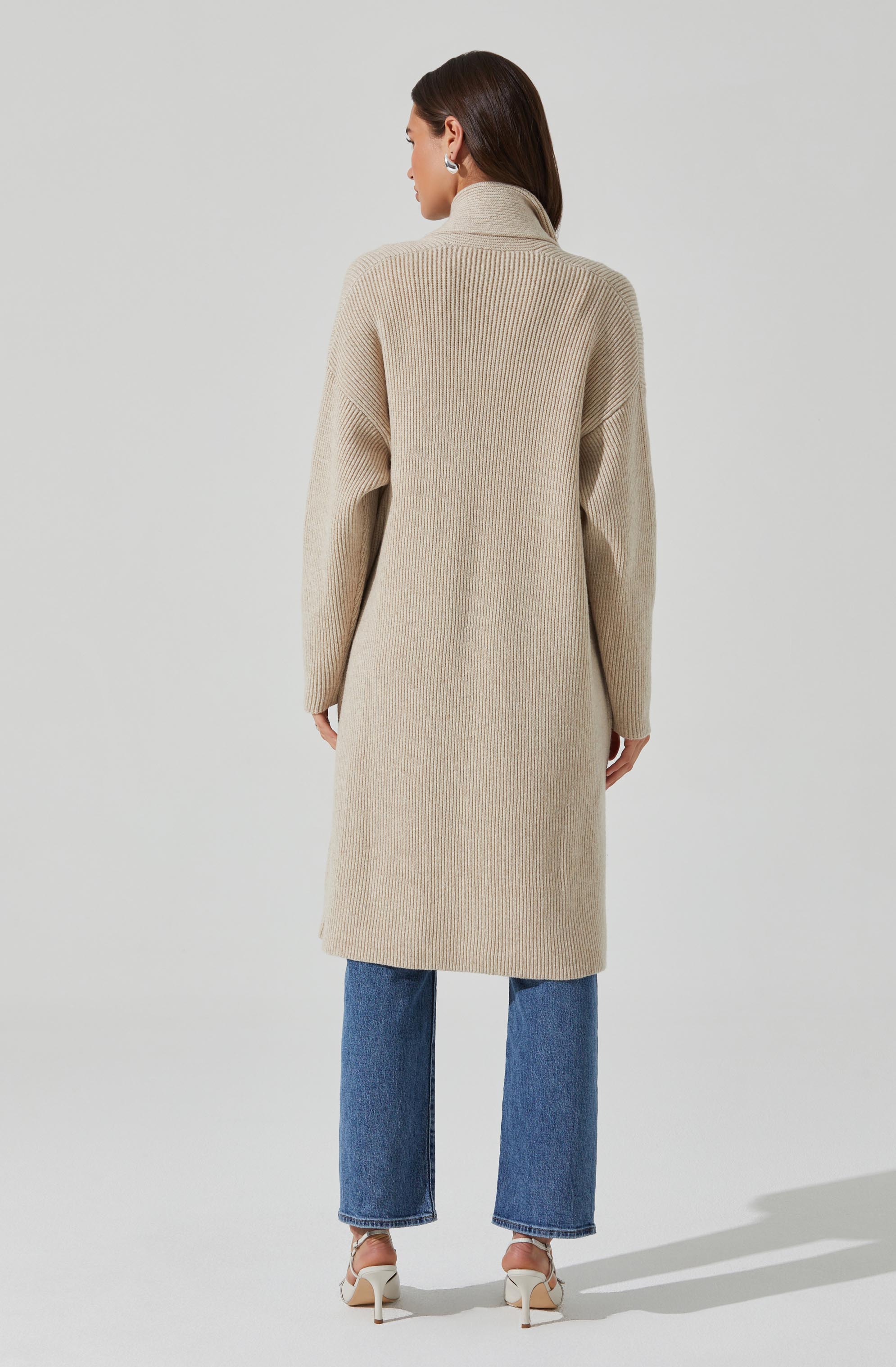 Noemi Ribbed Scarf Cardigan - Image 5