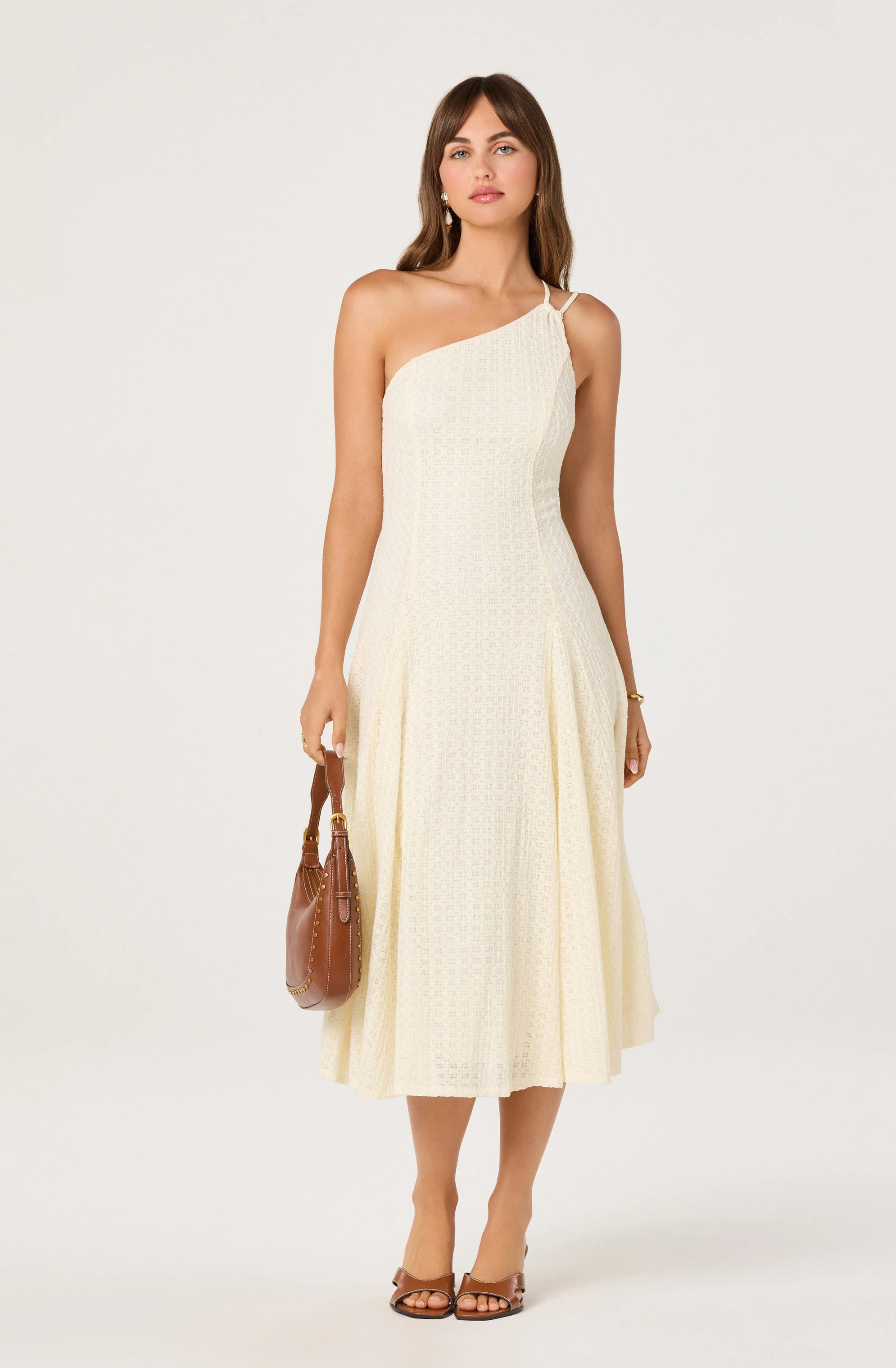 Nola One-Shoulder Knit Midi Dress - Image 11