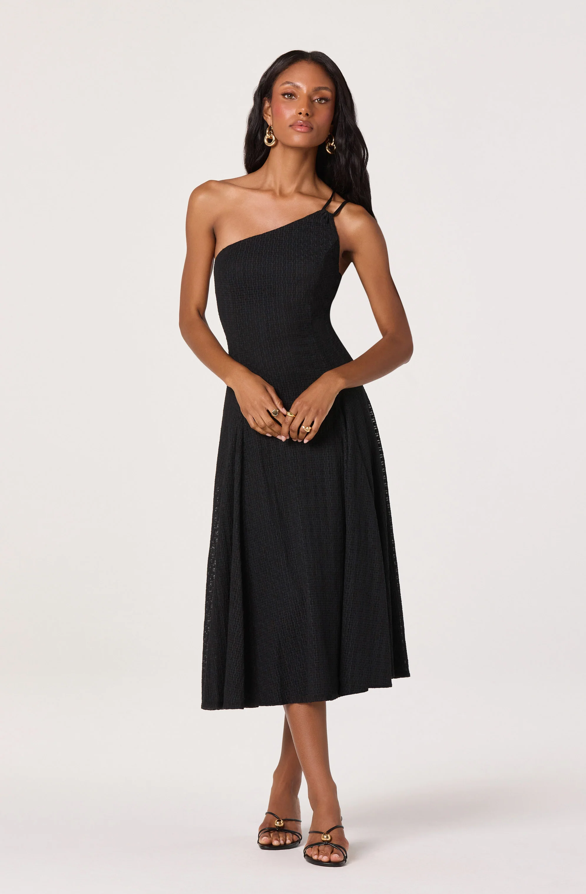 Nola One-Shoulder Knit Midi Dress - Image 2