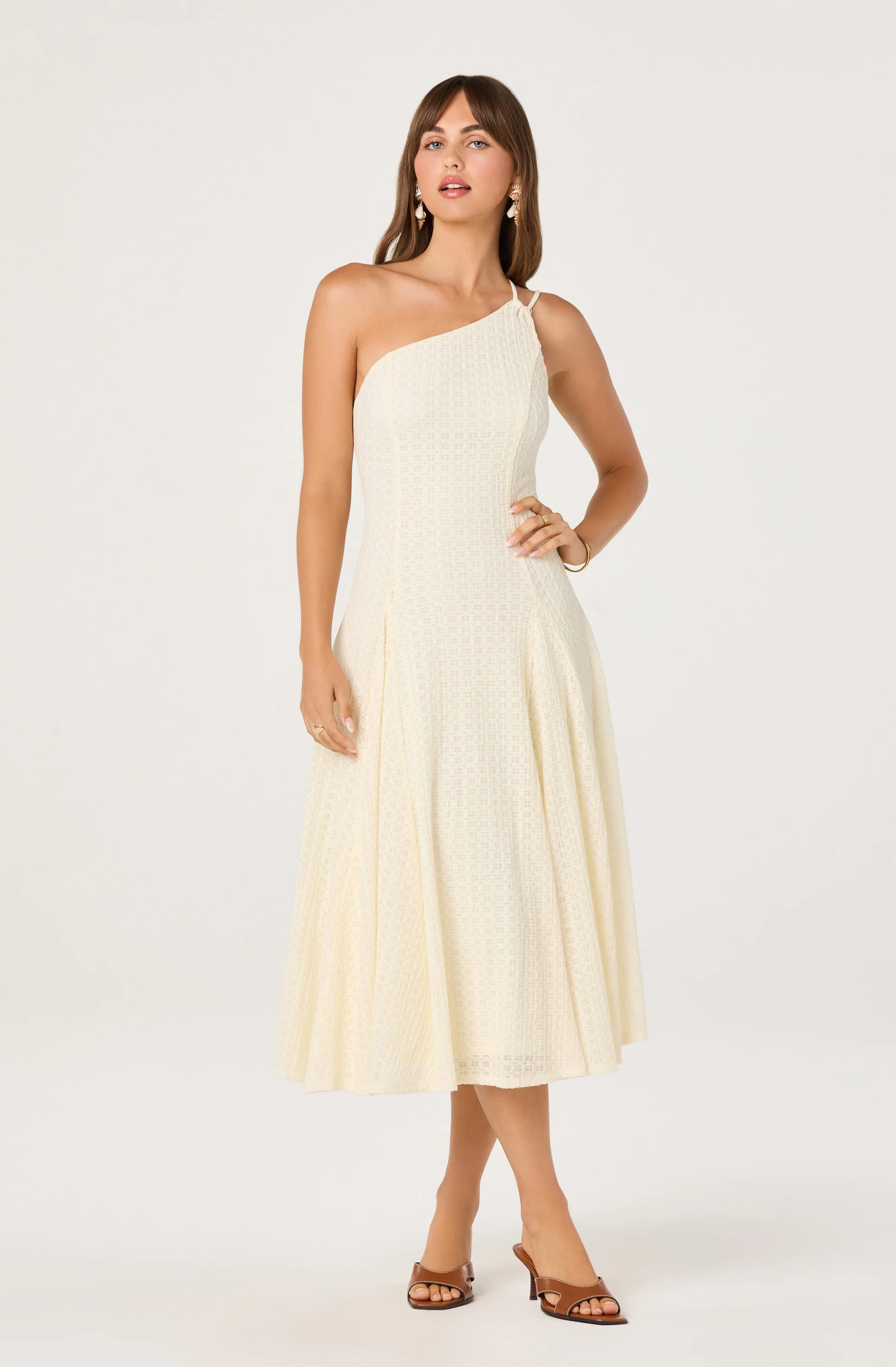 Nola One-Shoulder Knit Midi Dress - Image 8